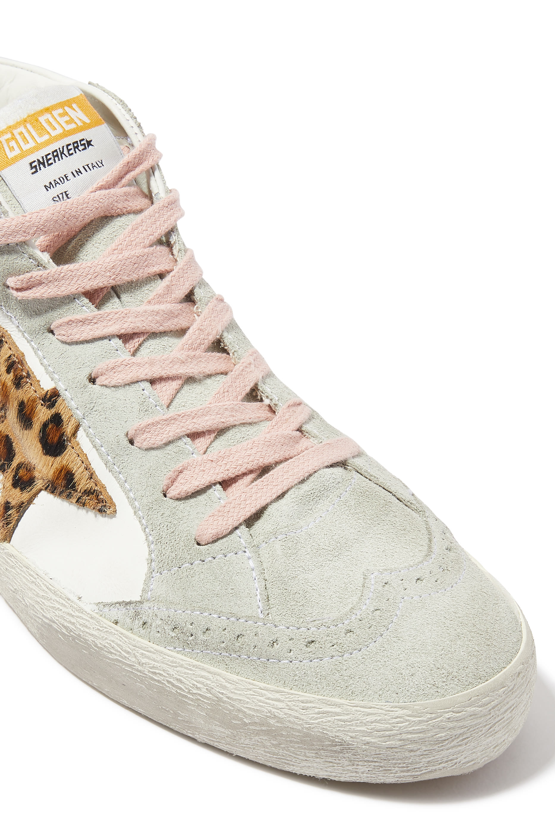 Mid-Star Sneakers with Leopard-Print Star