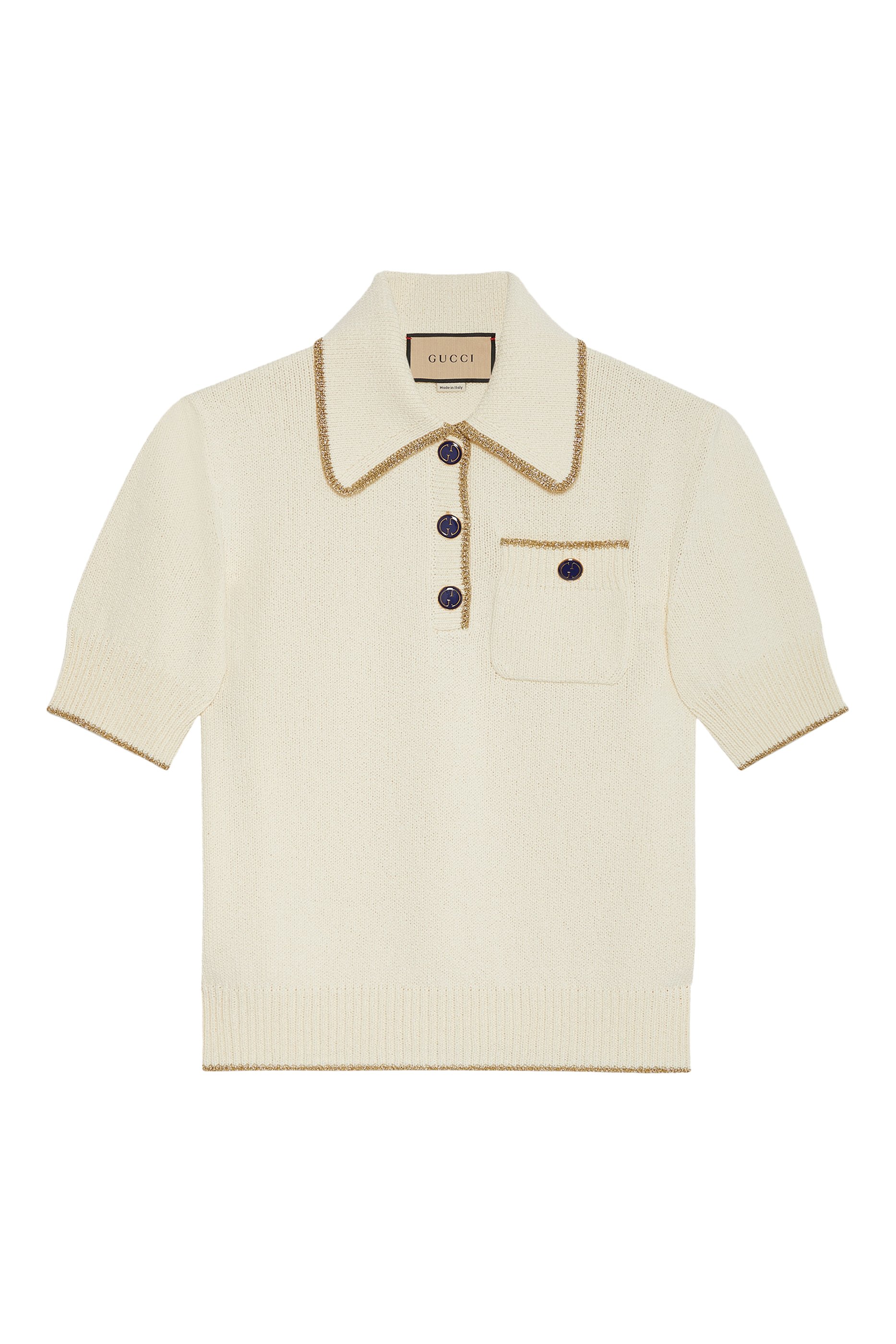 Cotton Lam&eacute; Polo Shirt