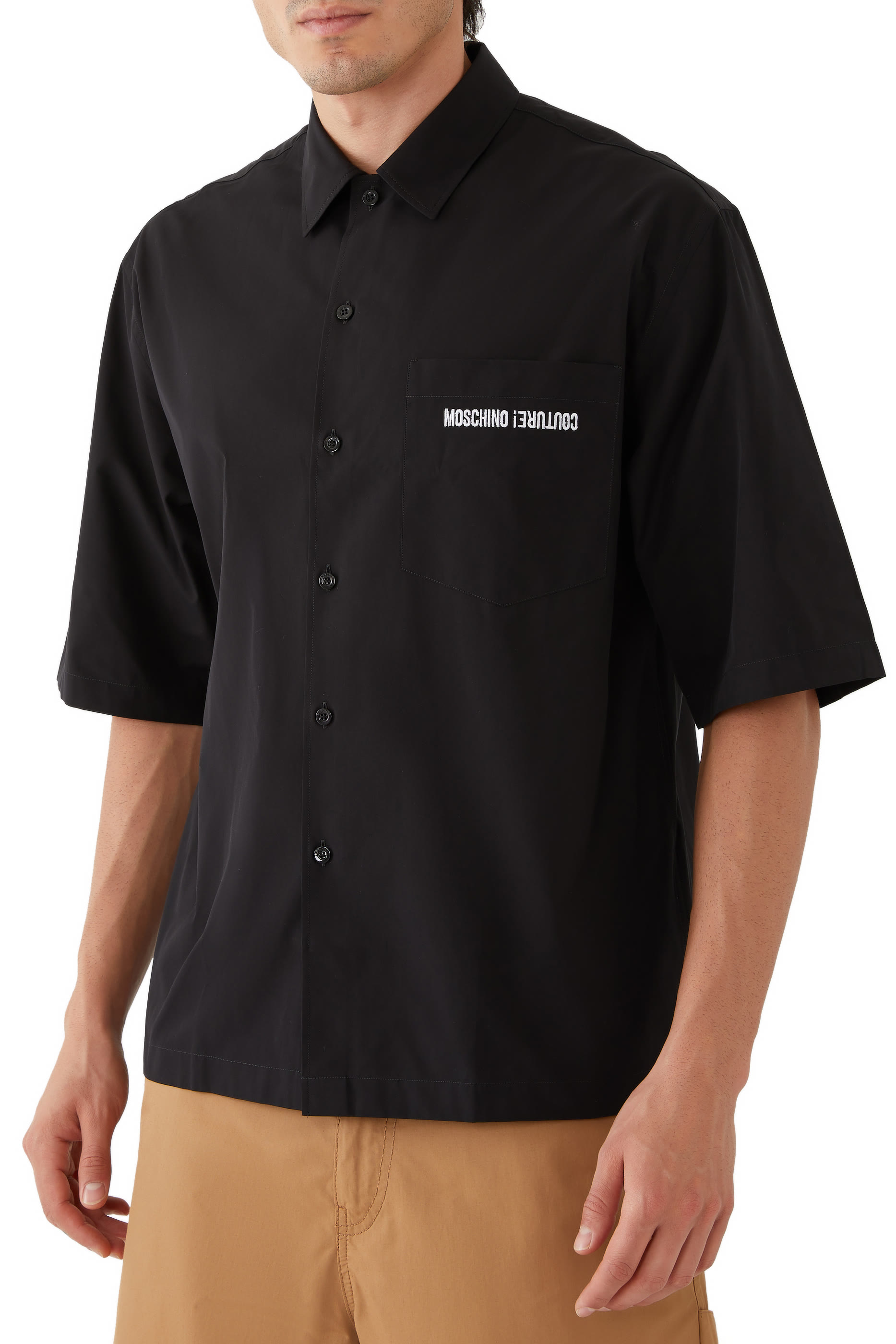 Upside Down Cotton Polo Shirt