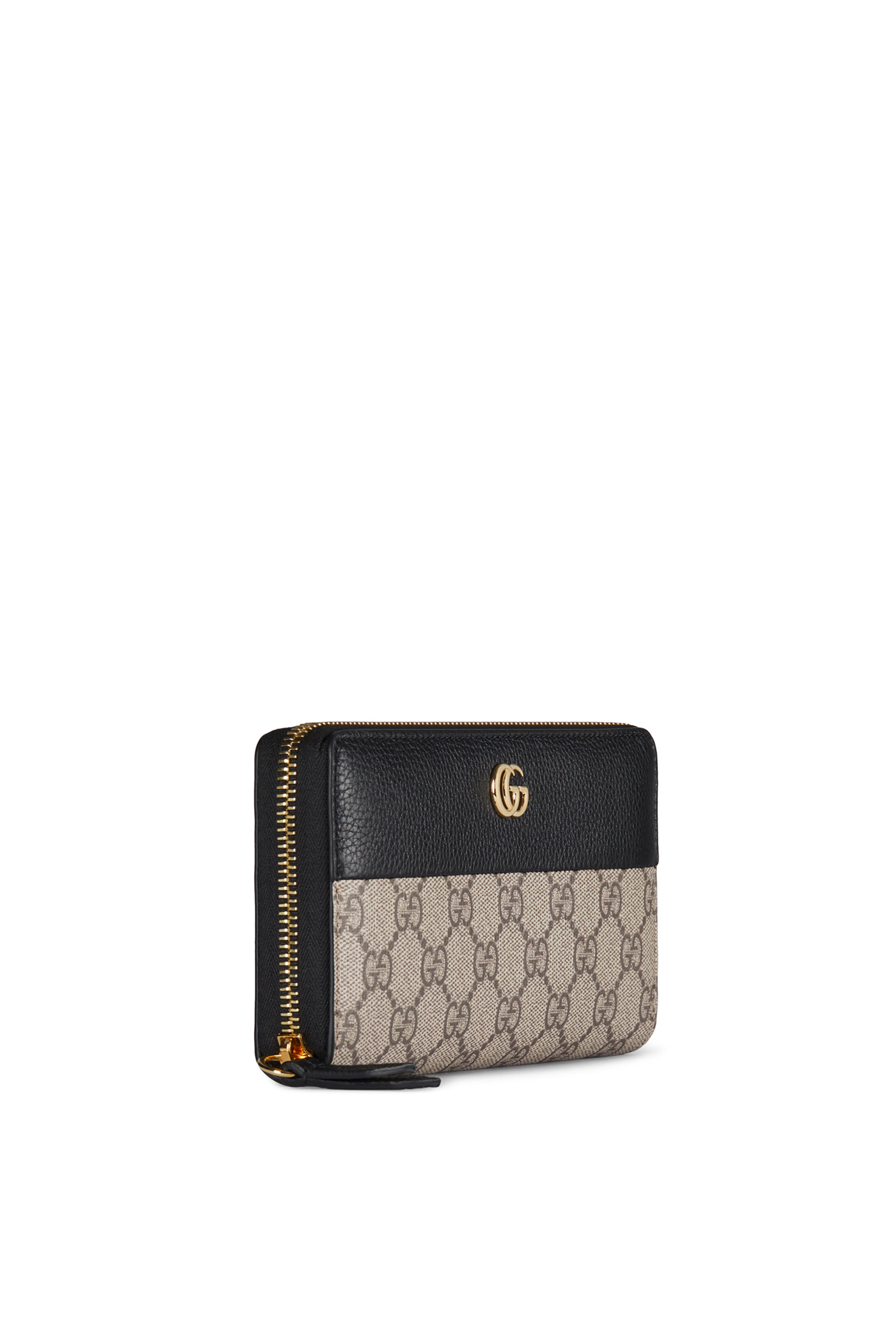GG Marmont Bi-Color Zip Around Wallet 