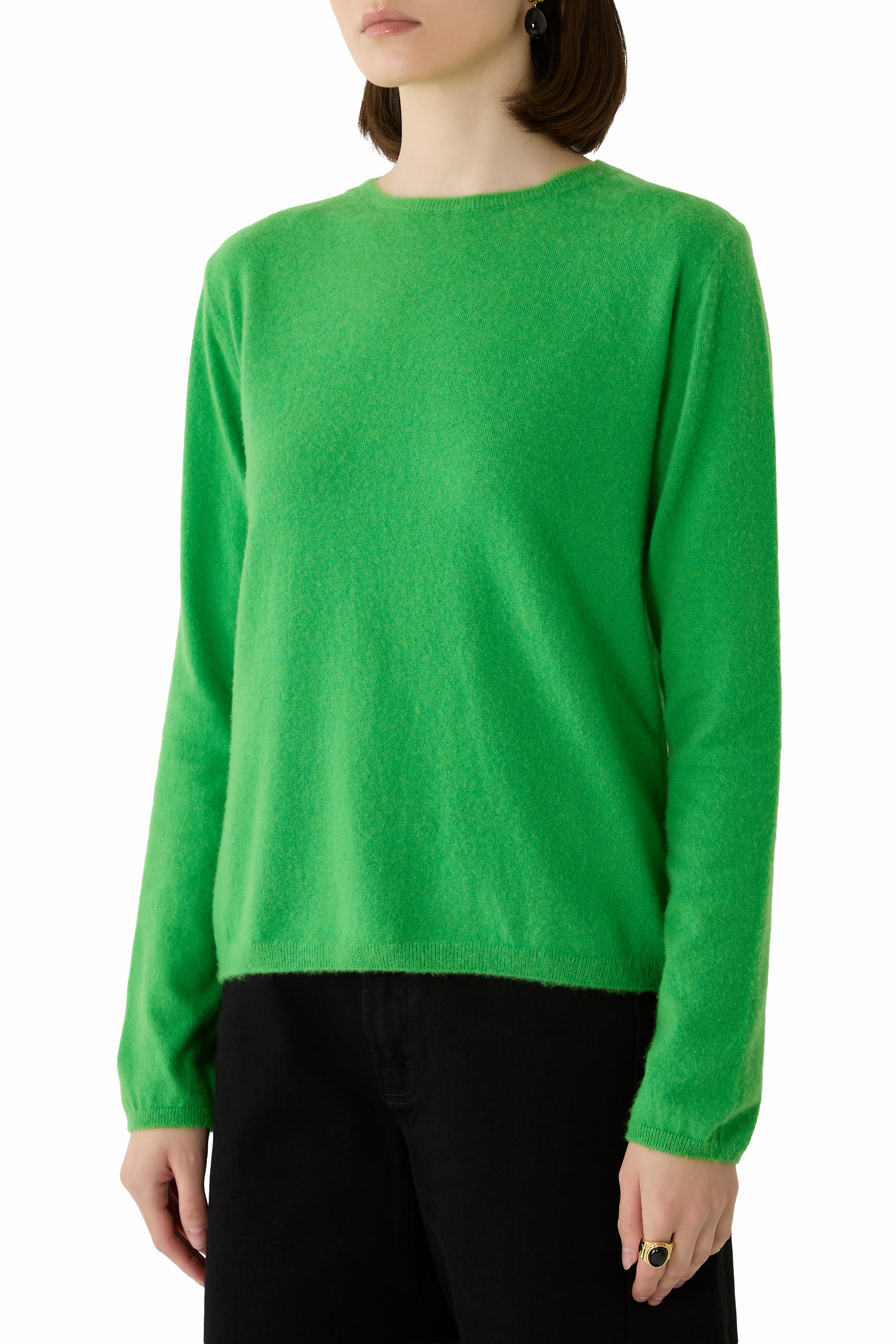  Brushed Cashmere Cotton Knit T-Shirt