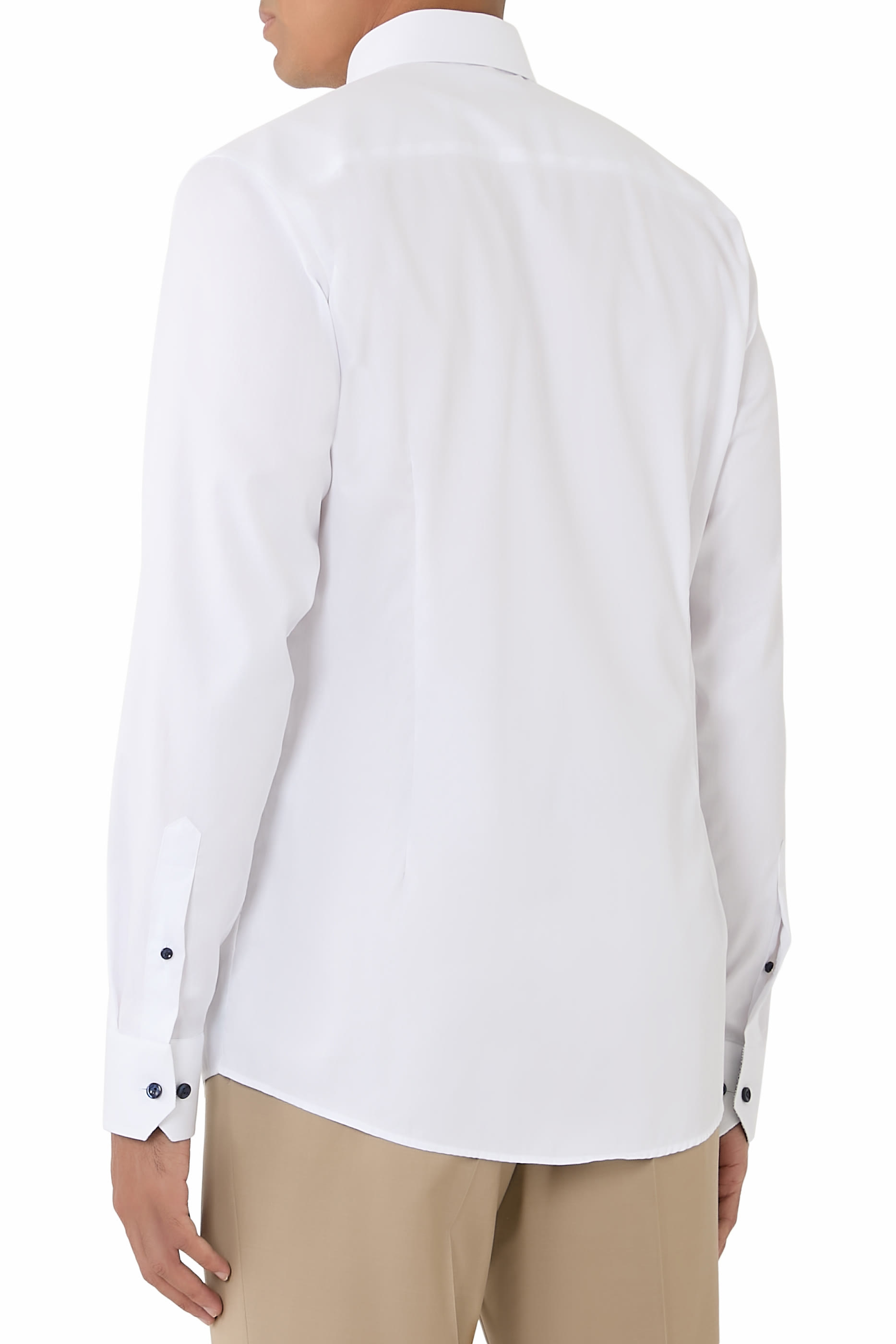 Geometric Effect Signature Twill Shirt