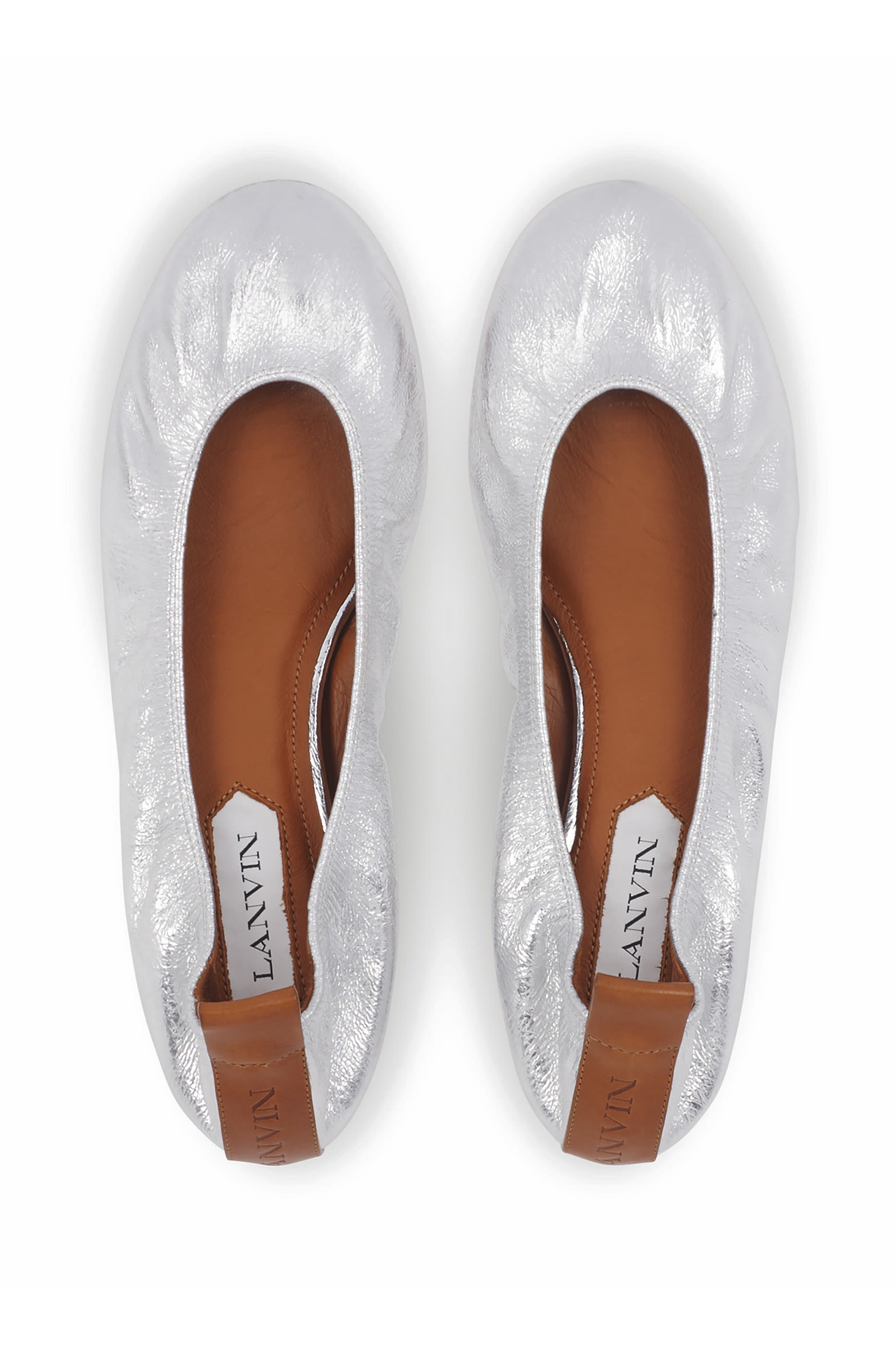 Ballerina Metallic Leather Flats