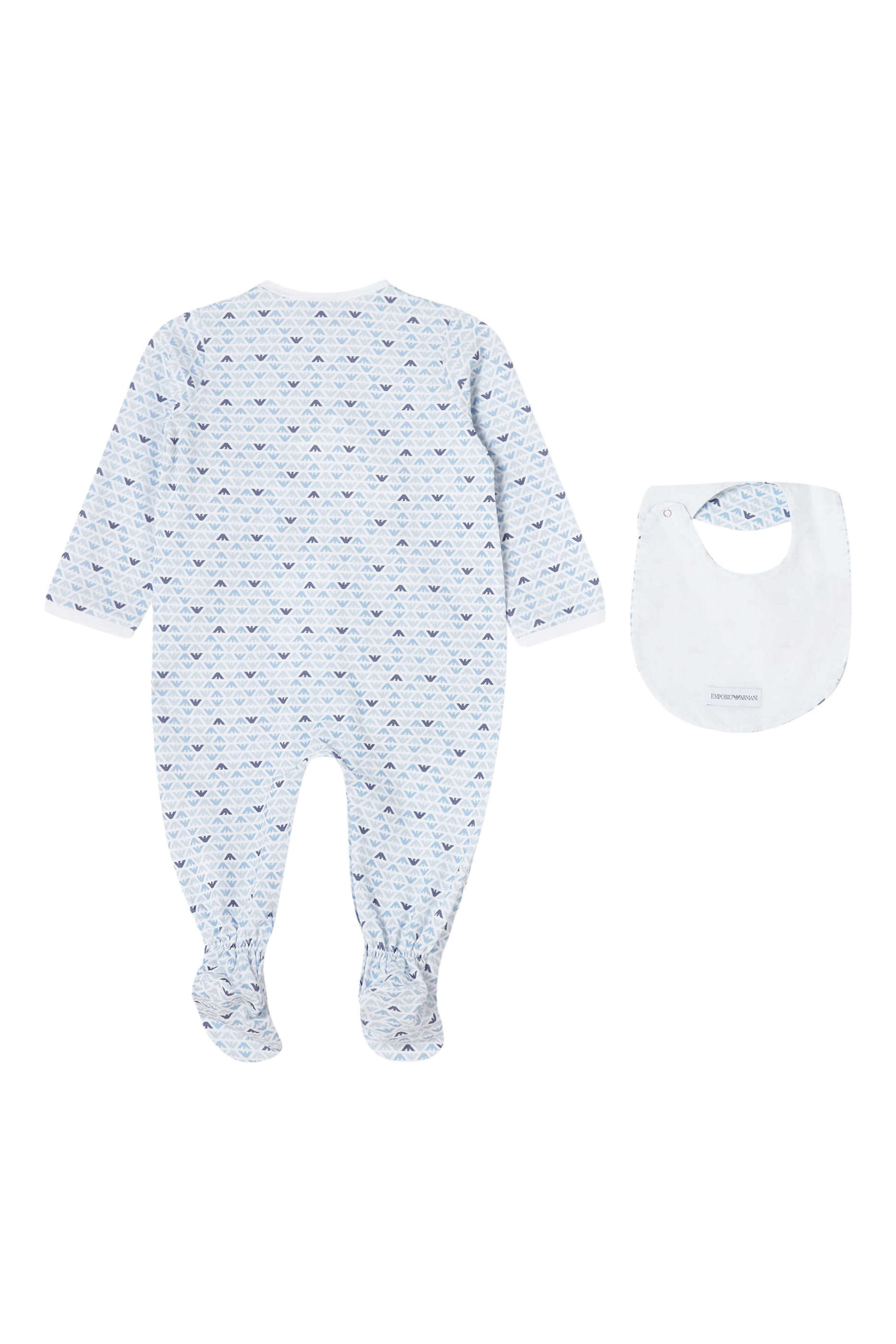 Kids Eagle Cotton Romper & Bib Set