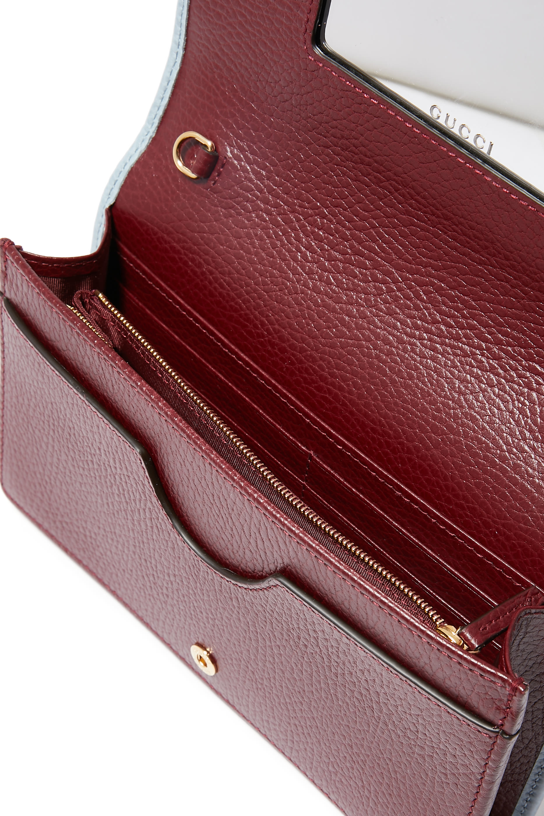 GG Marmont Leather Chain Wallet