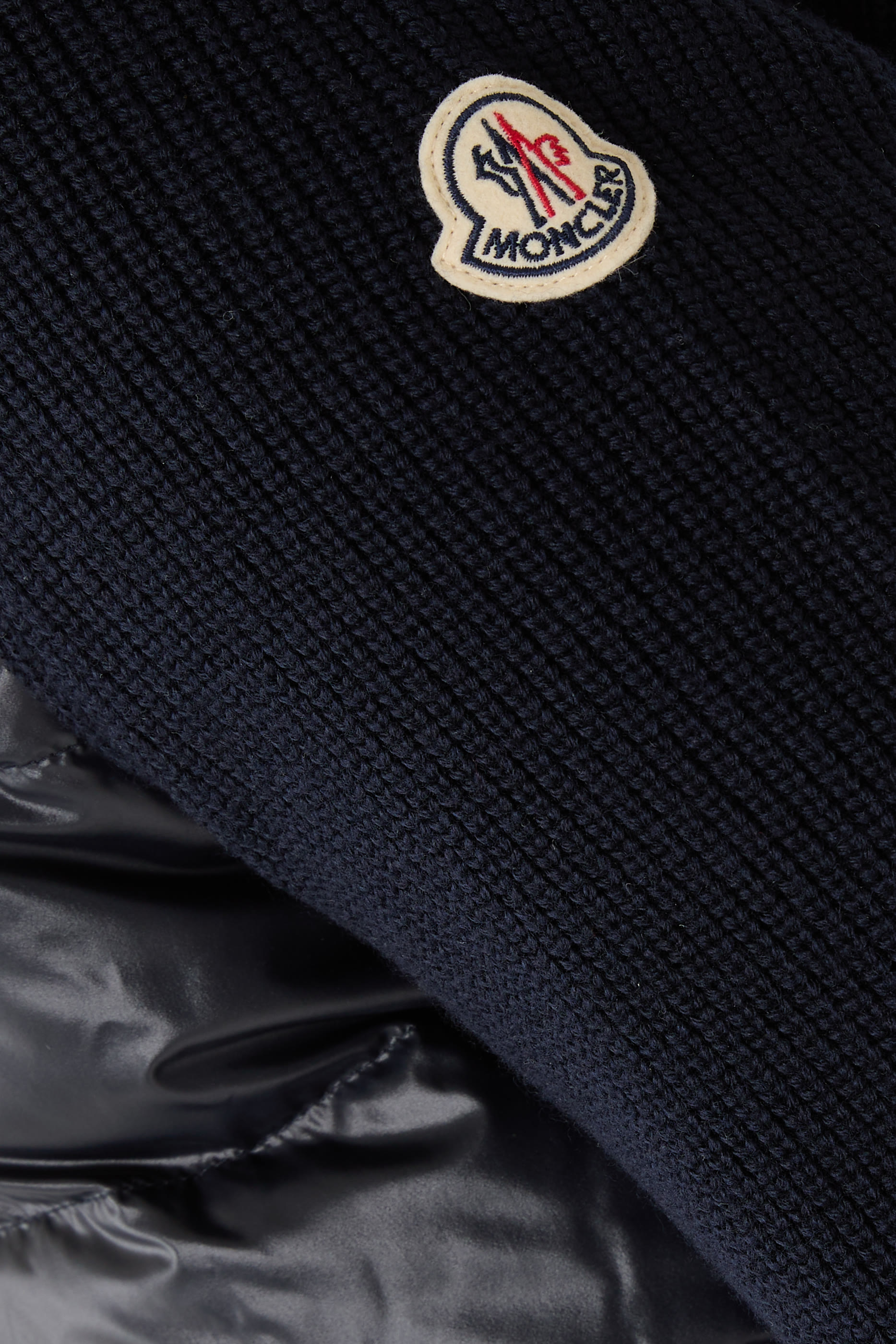 Padded Wool Zip-Up Hoodie