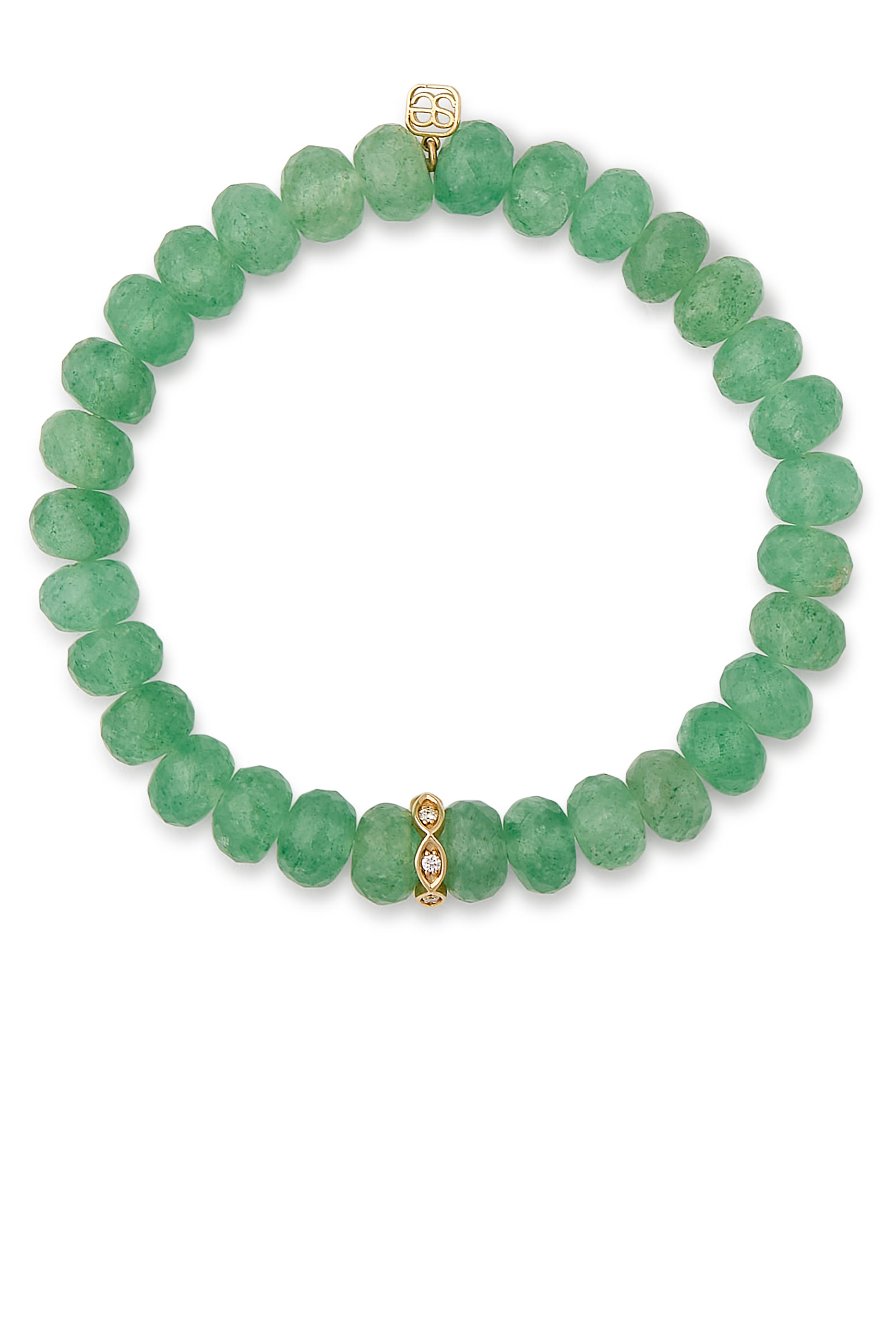 Eternity Marquise Rondelle Beaded Bracelet, 14k Yellow Gold & Diamonds, Quartz