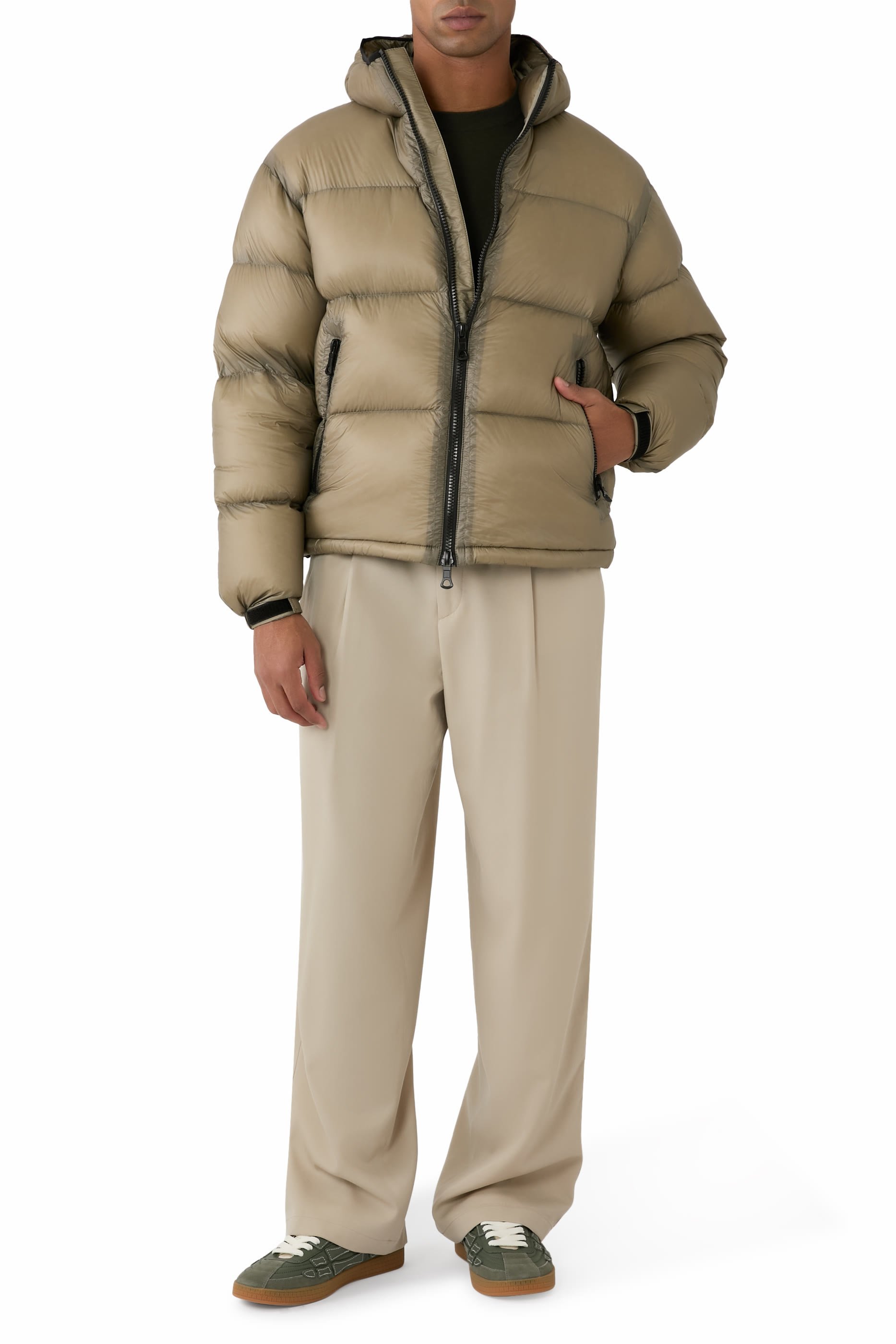 MKI Translucent Hooded Bubble Jacket