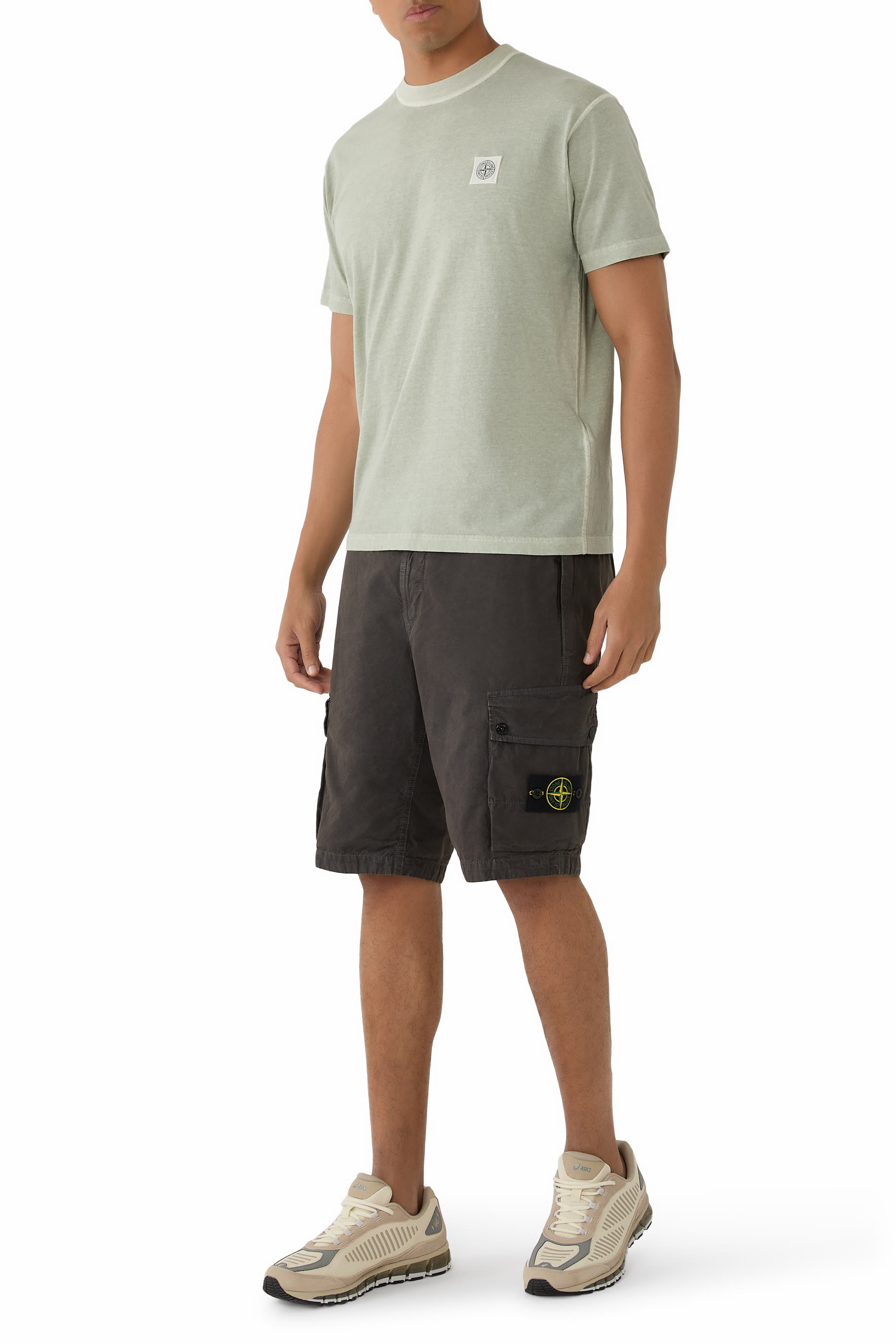 Old Effect Zip-Pocket Cargo Shorts