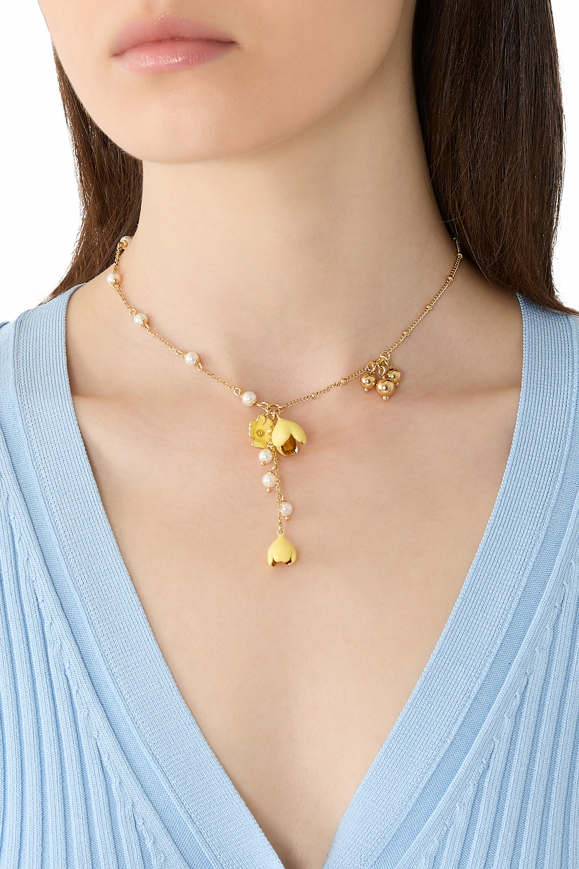 Bloom Y Necklace, Glass & Enamel