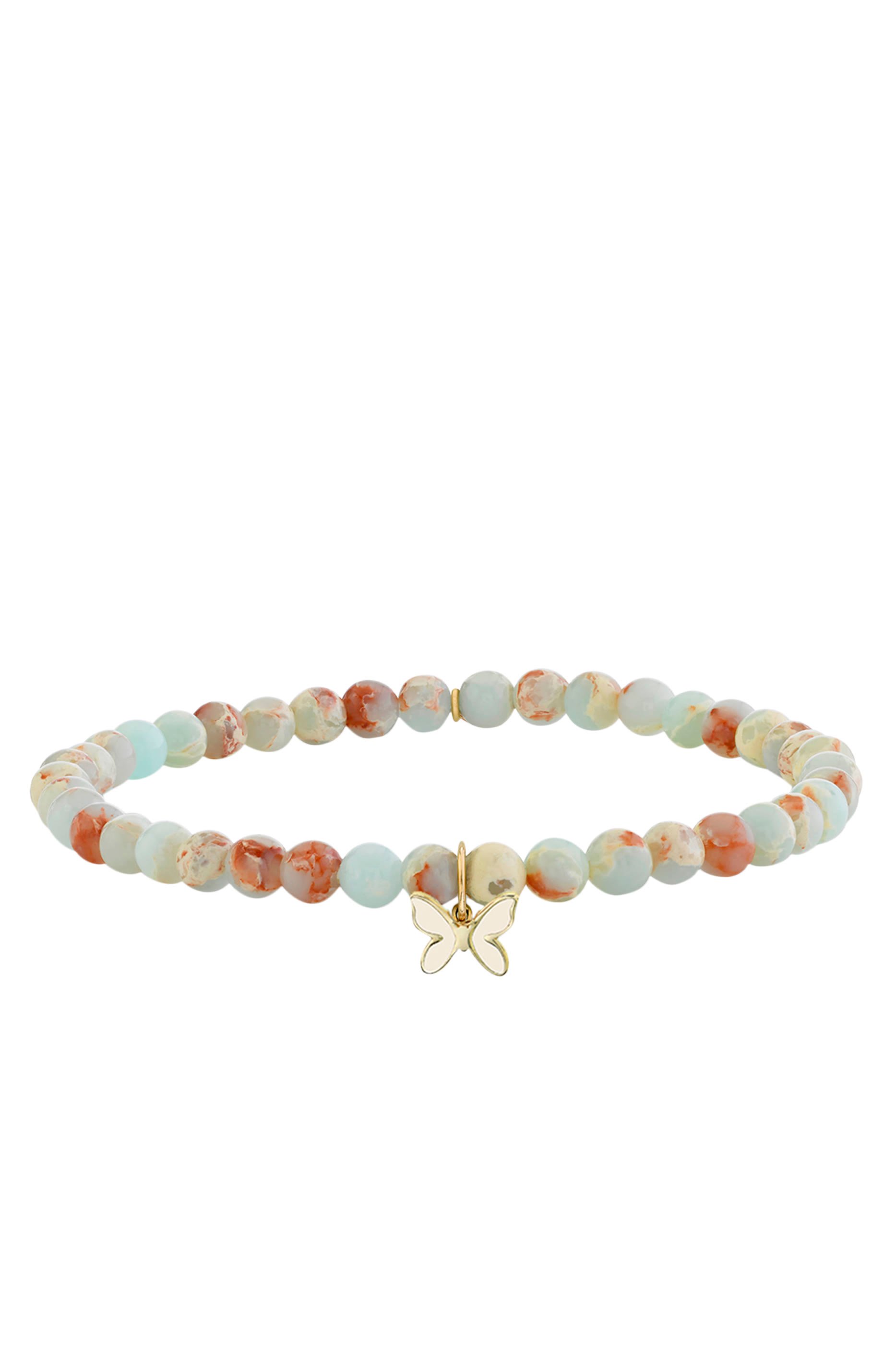 Kids Butterfly Bracelet, 14k Yellow Gold