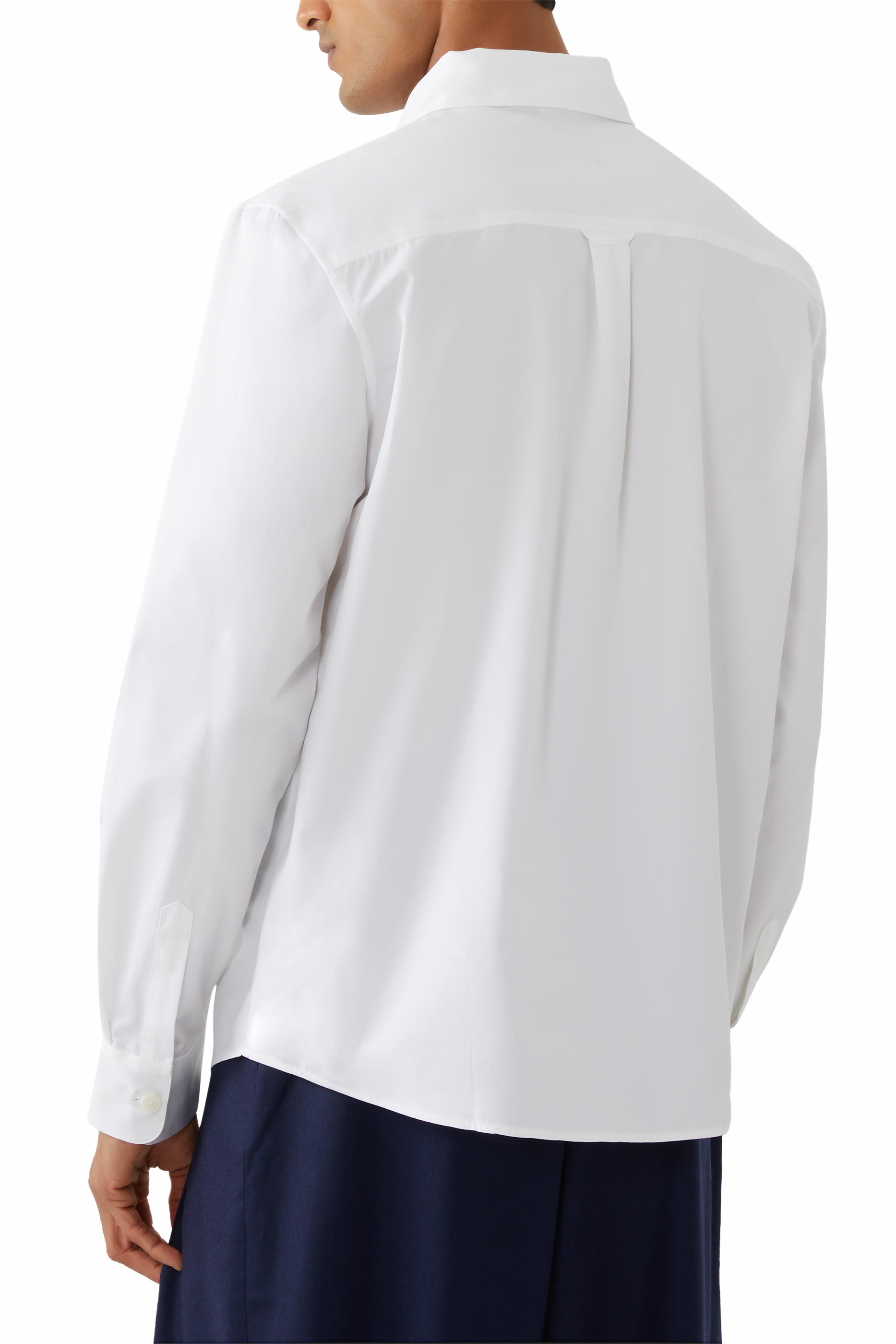   Embroidered Orange Oxford Shirt