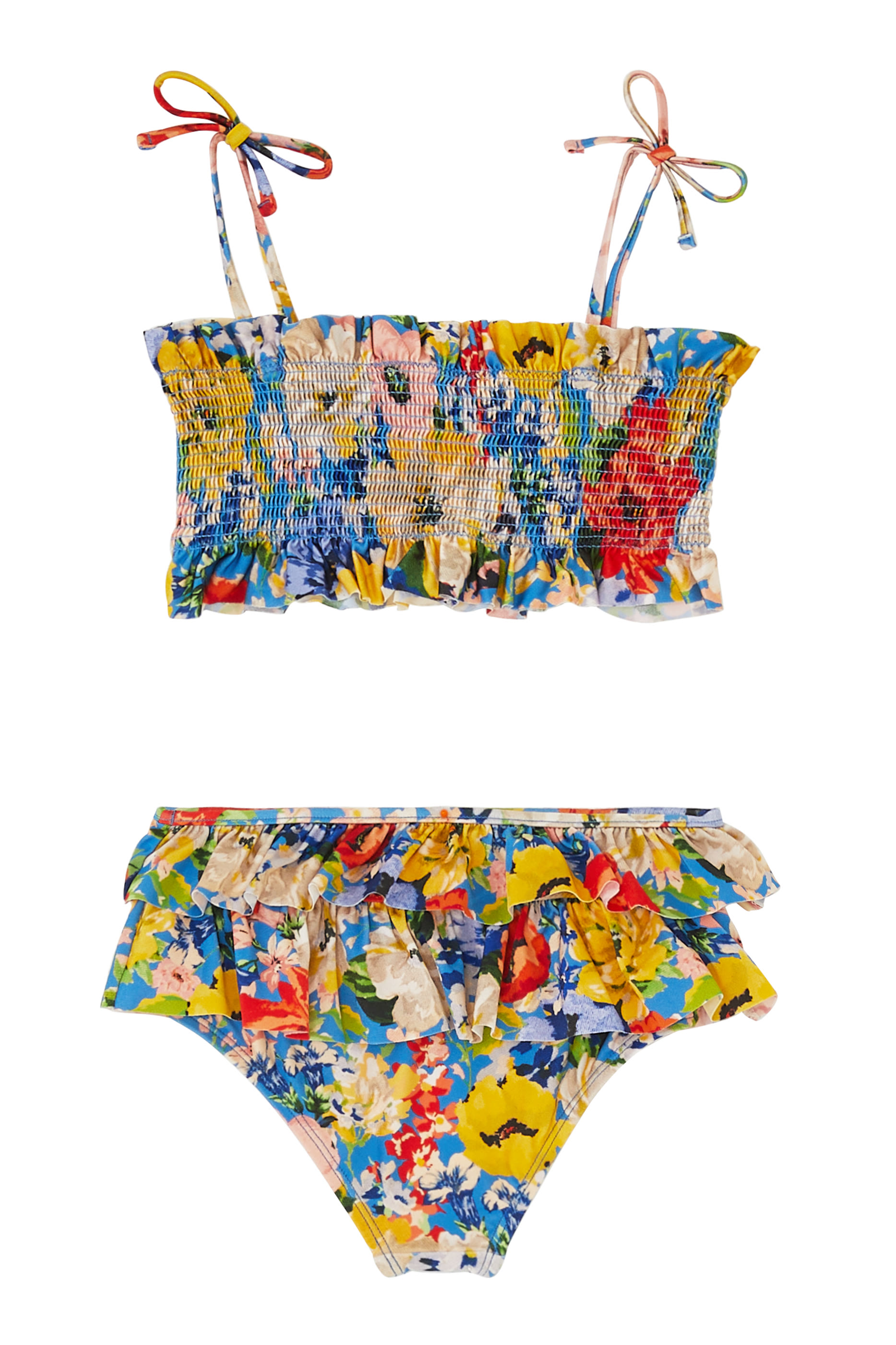 Kids Alight Shirred Floral Bikini