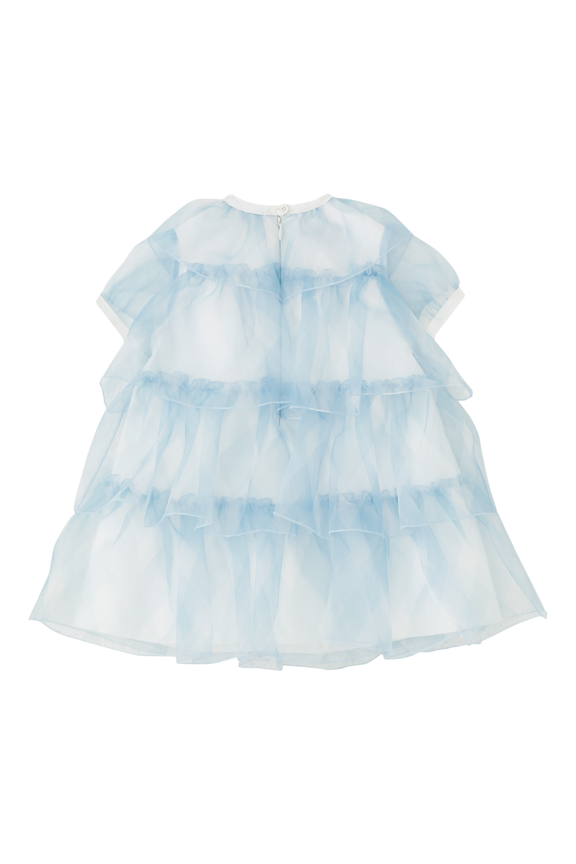 Kids Geometric-Print Organza Dress