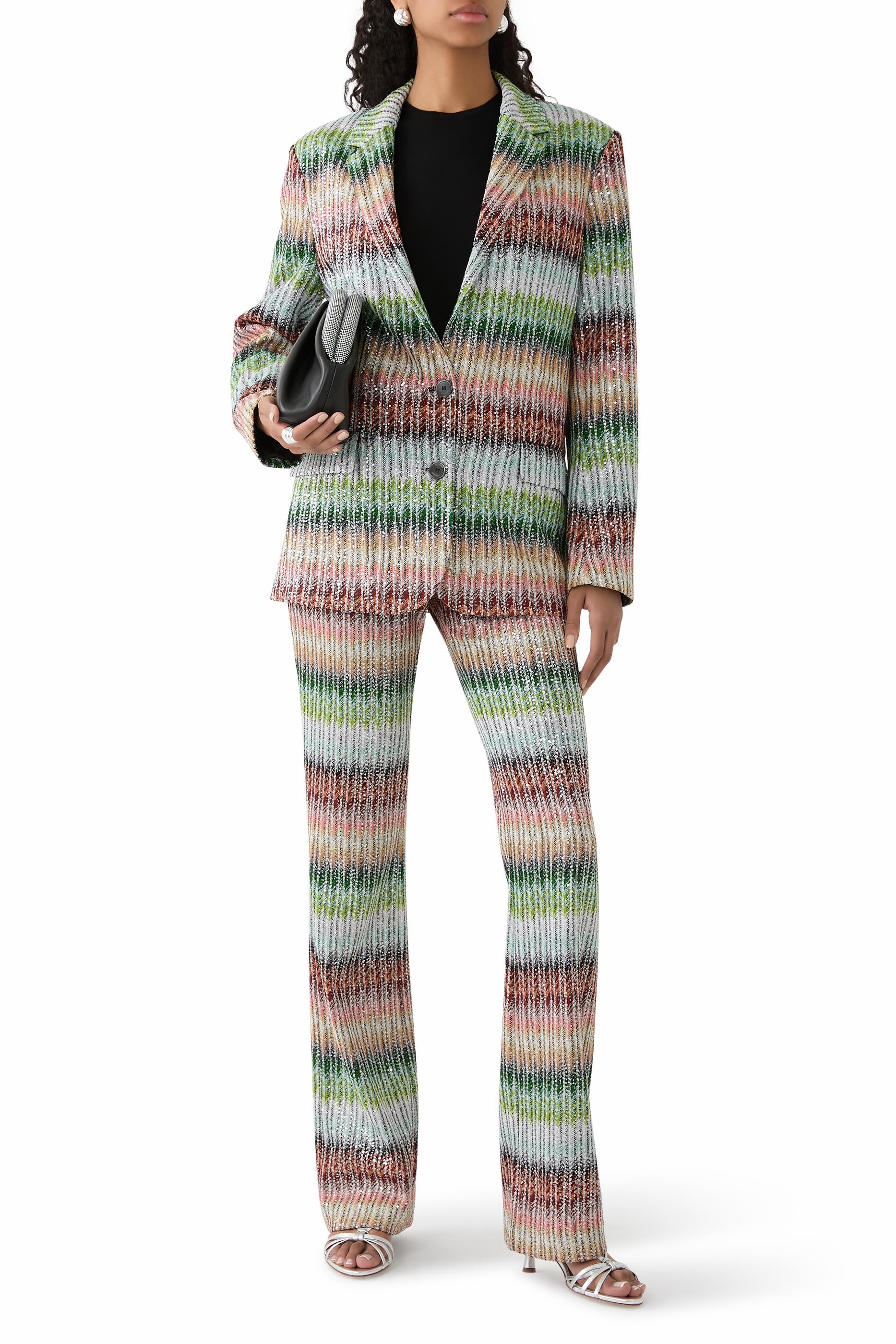 Caperdoni Sequinned Single-Breasted Blazer