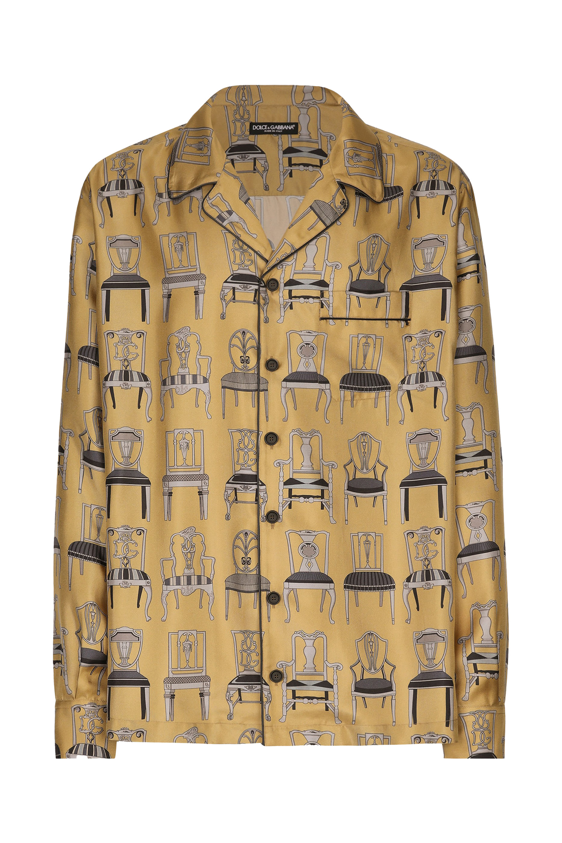 Seat Print Silk Twill Shirt