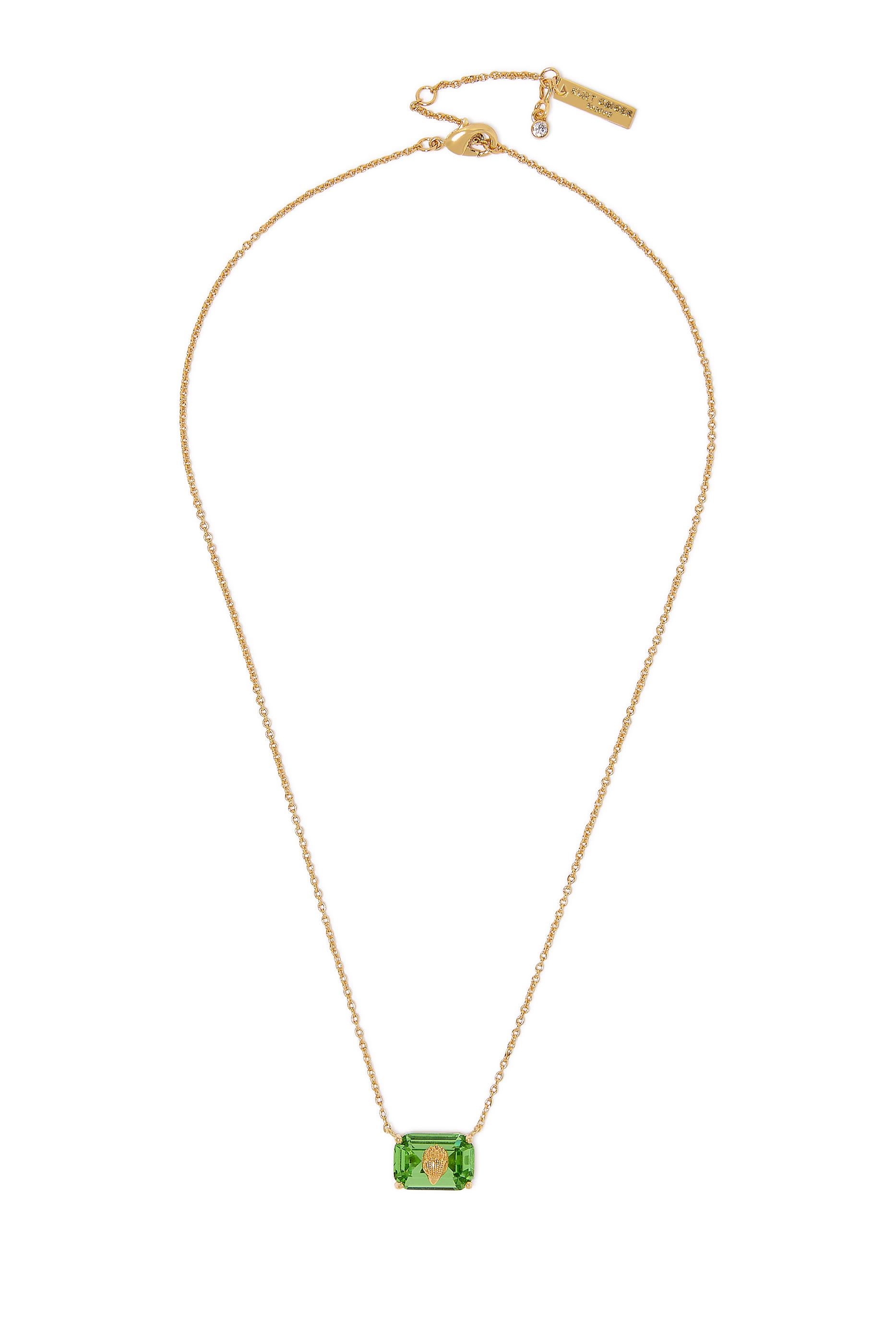 Crystal Necklace, Brass & Semi-precious Tourmaline