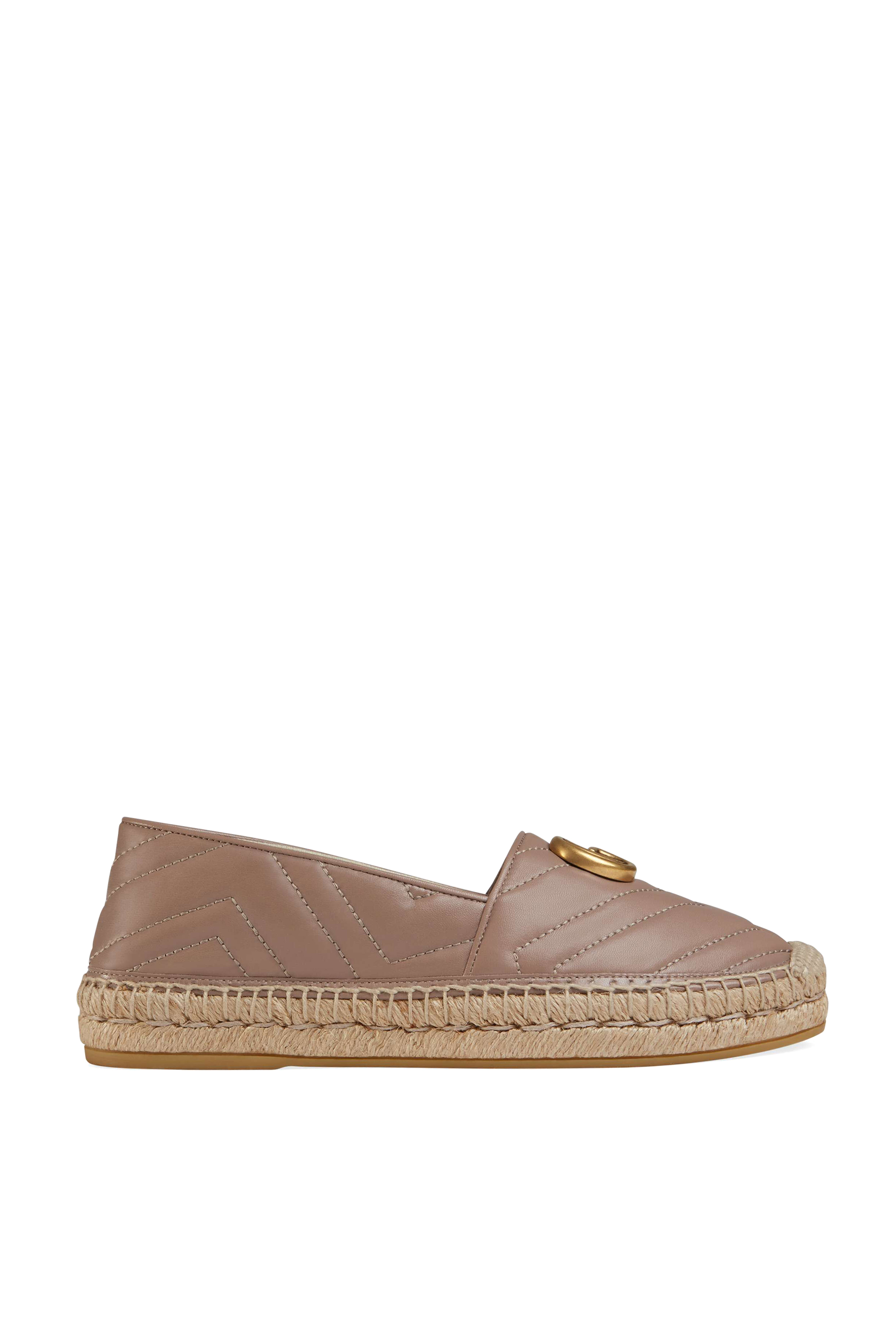 Leather Espadrilles with Double G