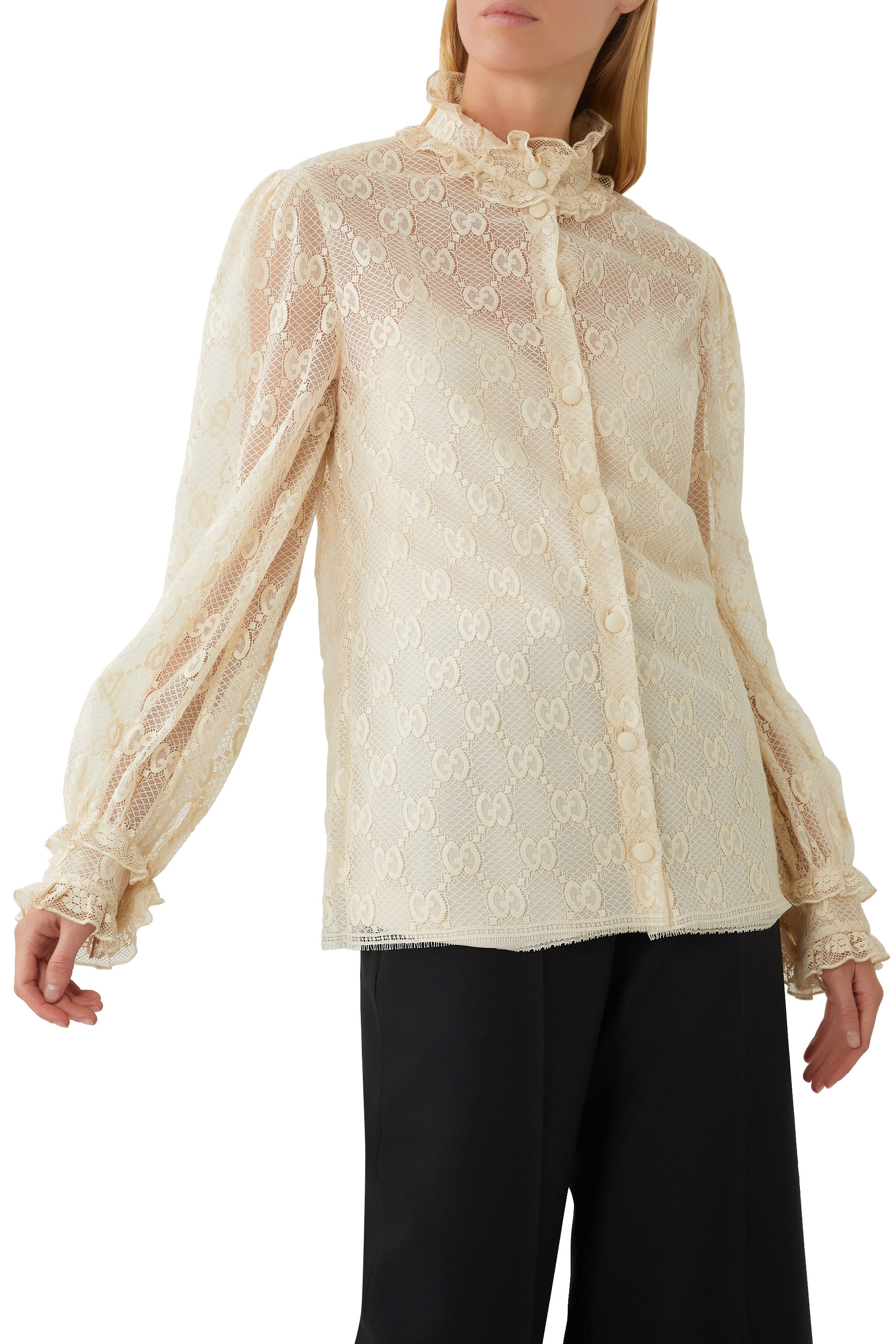 Lace Ruffle Shirt