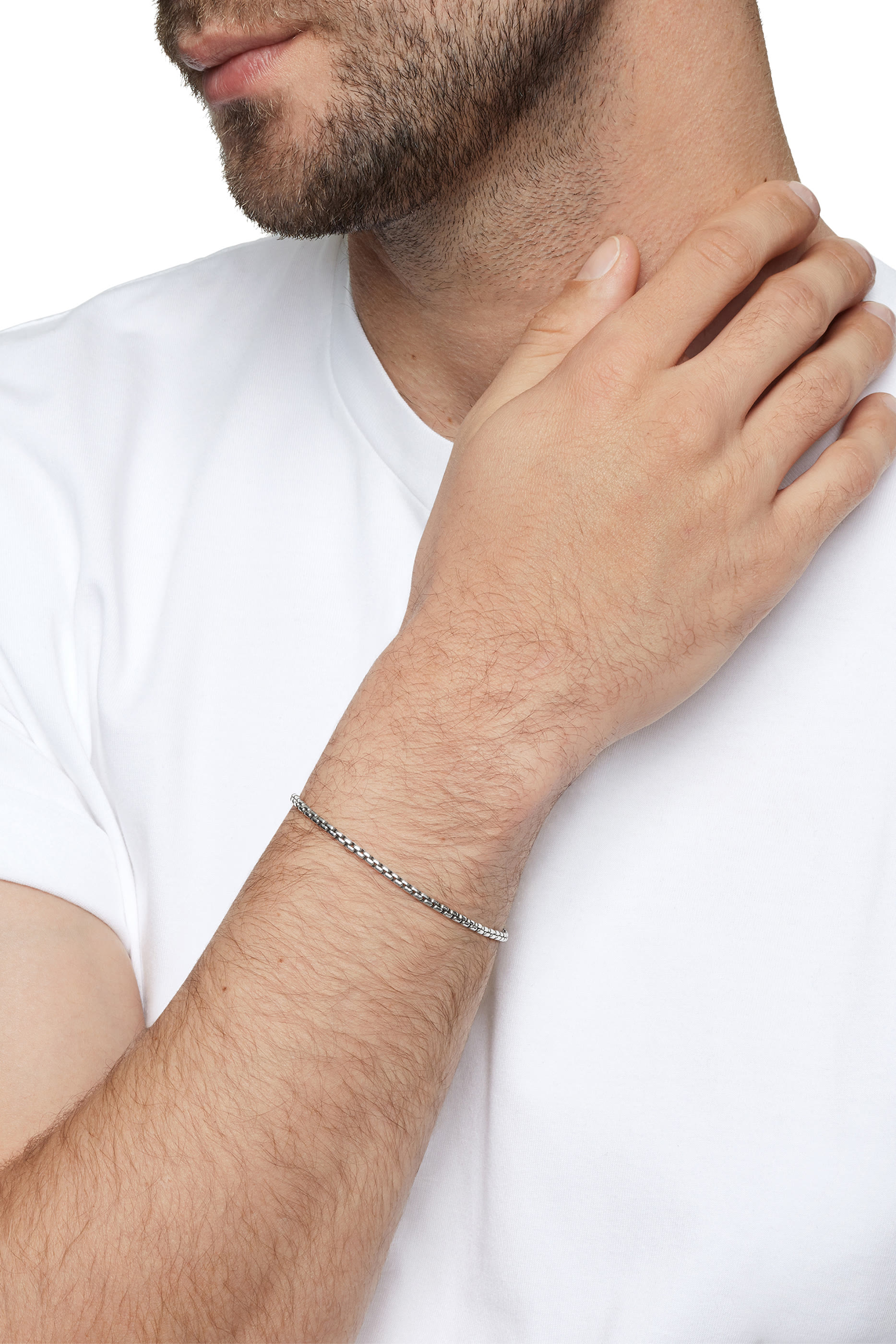 Box Chain Bracelet, Sterling Silver