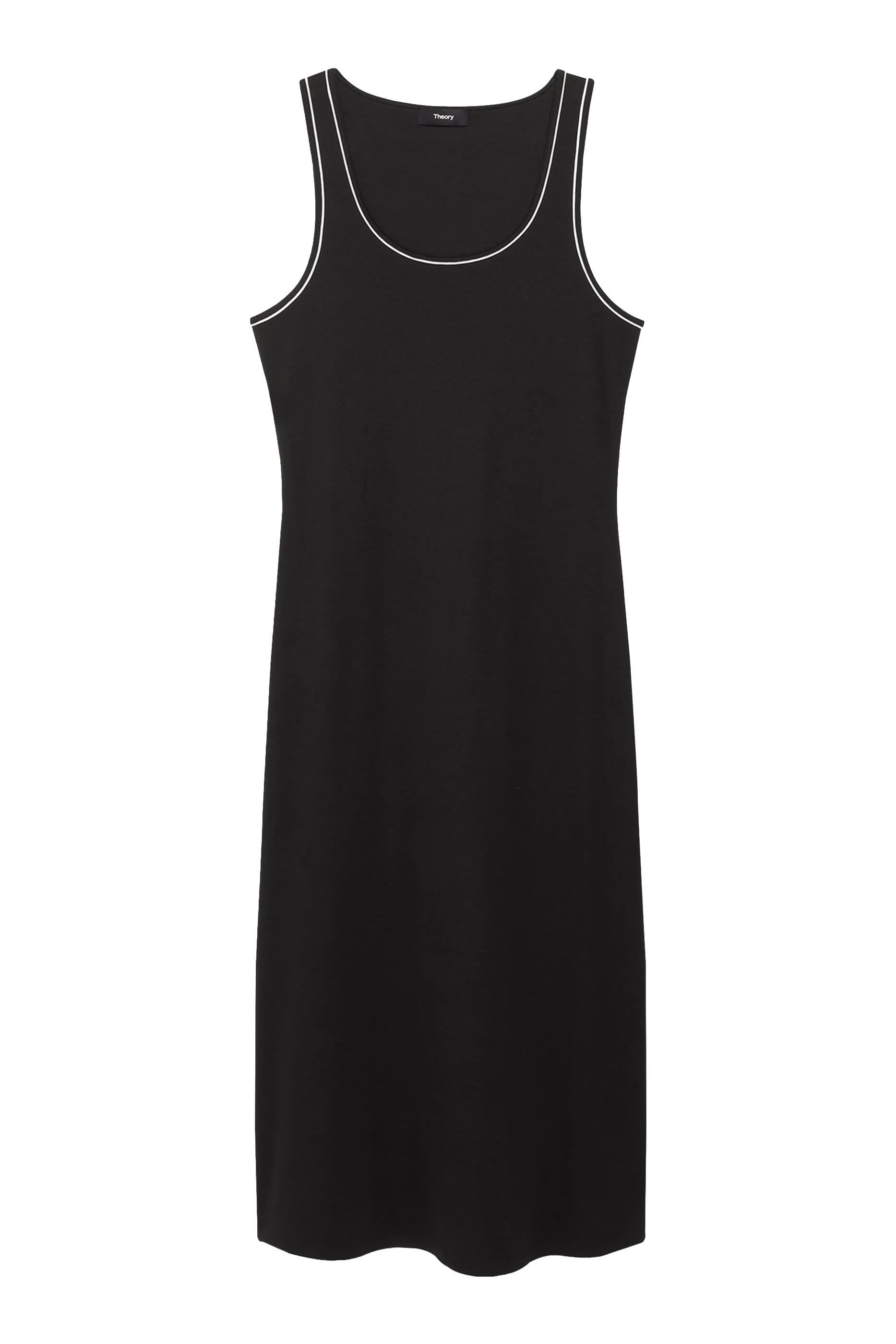 Rib Tank Dress with Contrast Trim