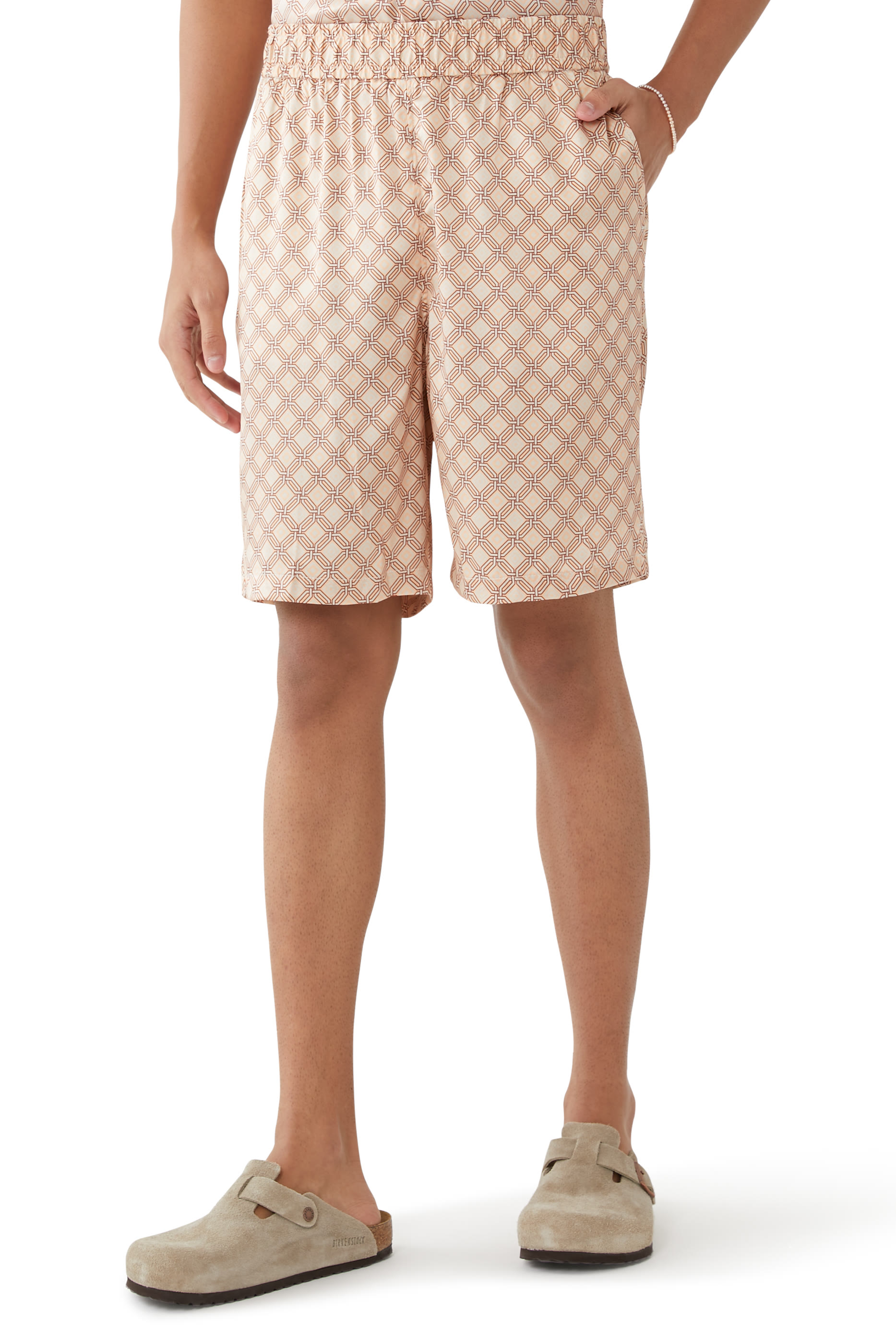 Palma Treliça Silk Shorts