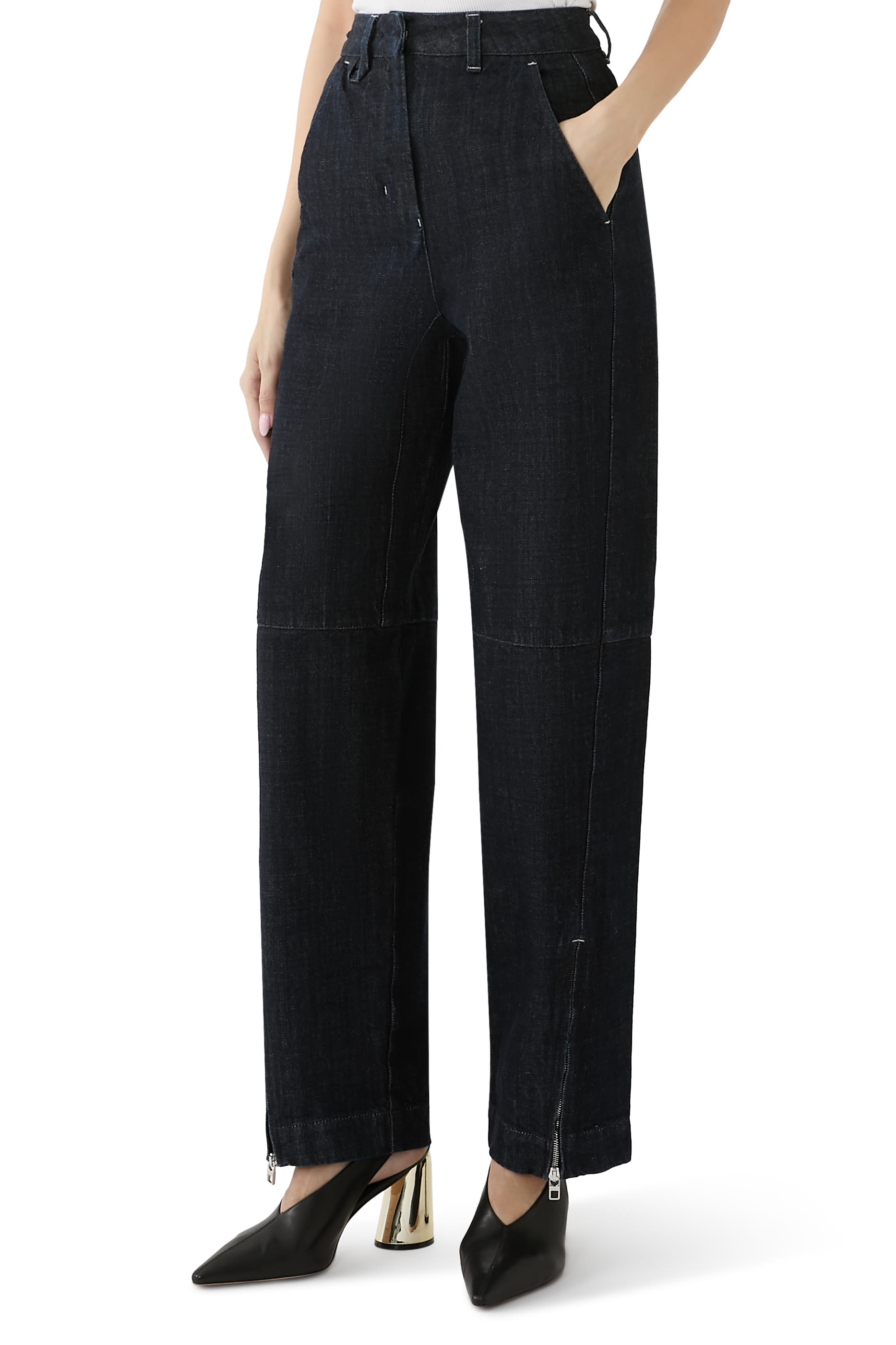 The De-N&icirc;mes Denim Cargo Pants