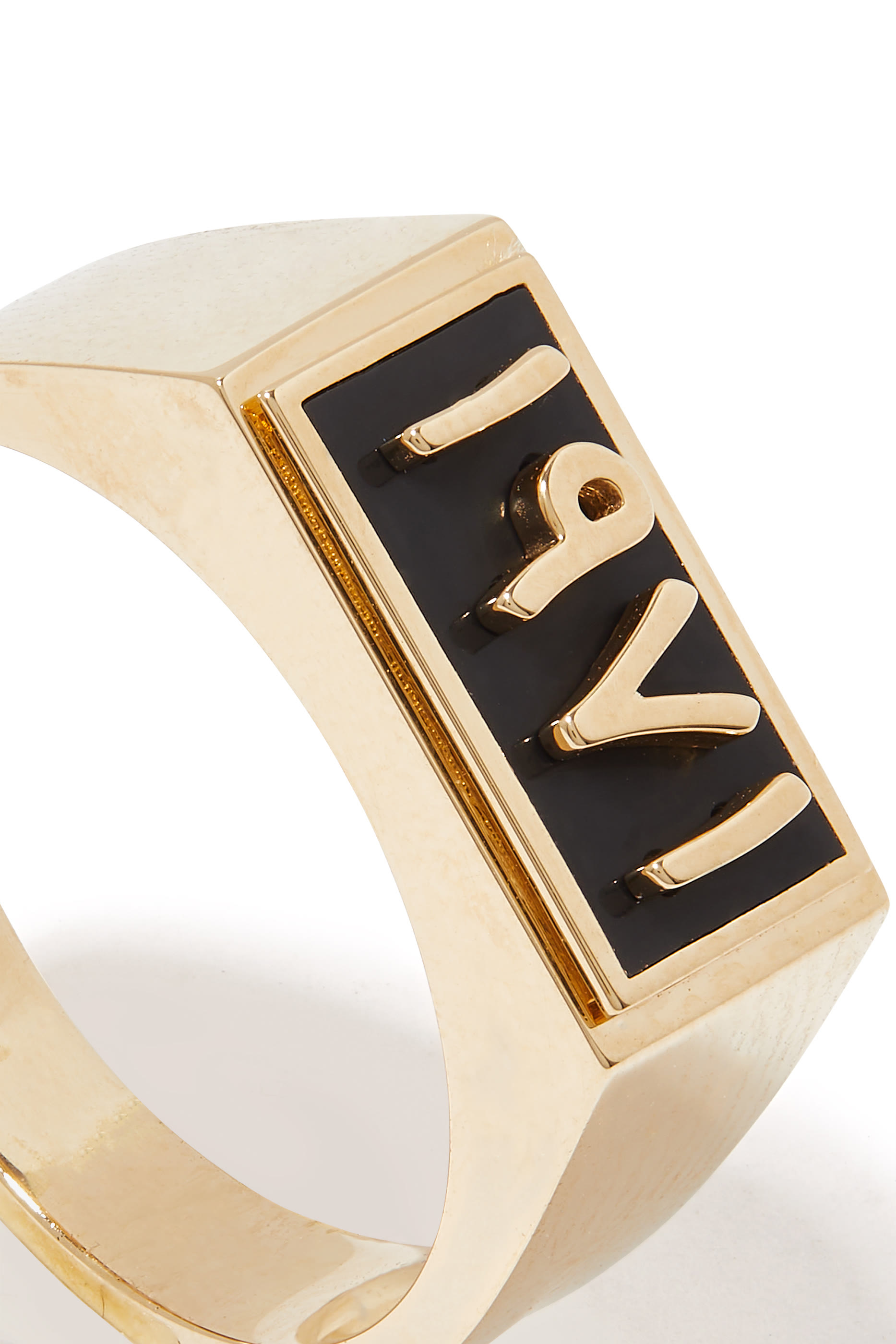 1971 Signet Ring, 18k Yellow Gold & Enamel