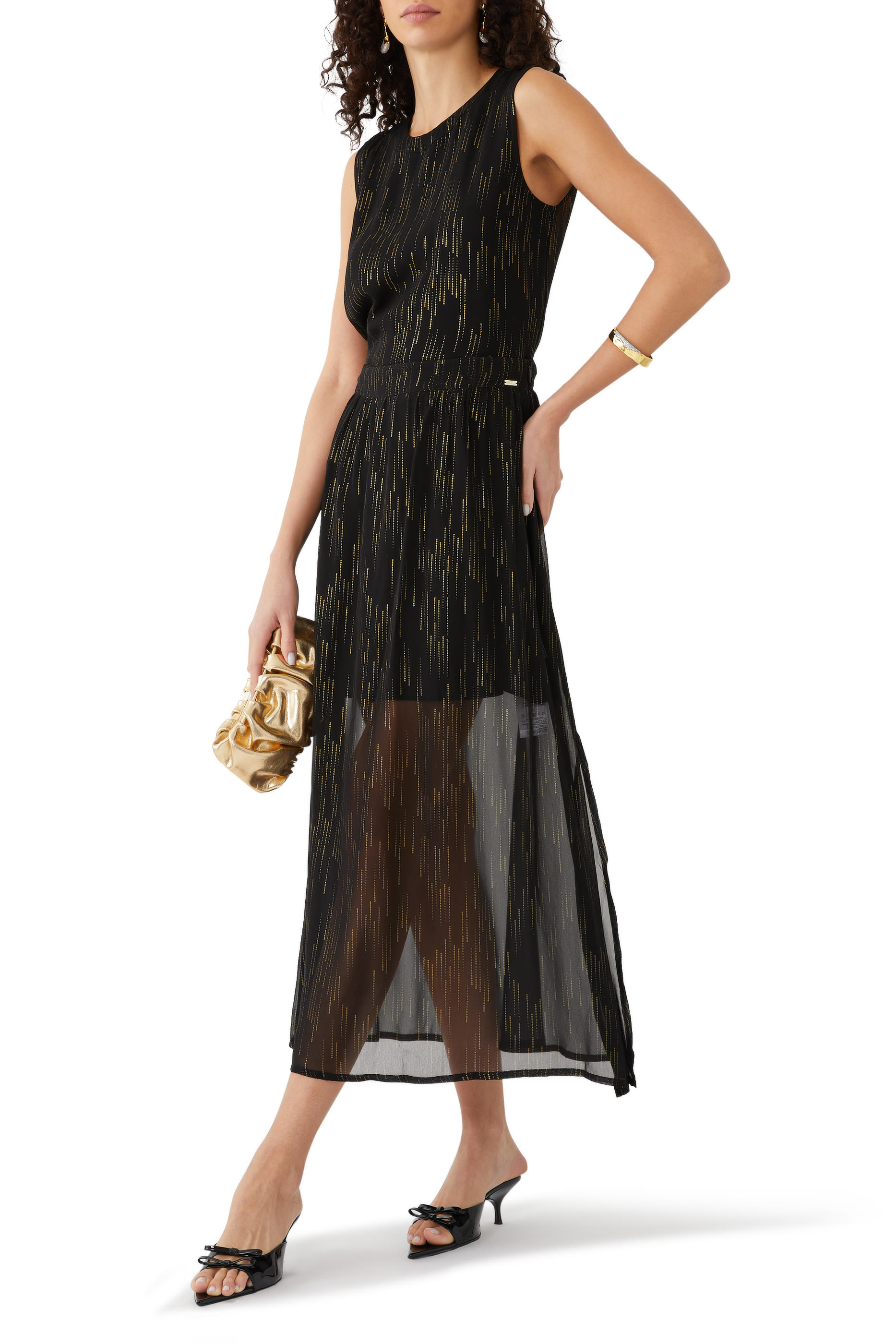 LE KLAY SAINT-PARIS LONG SKIRT:Black:10