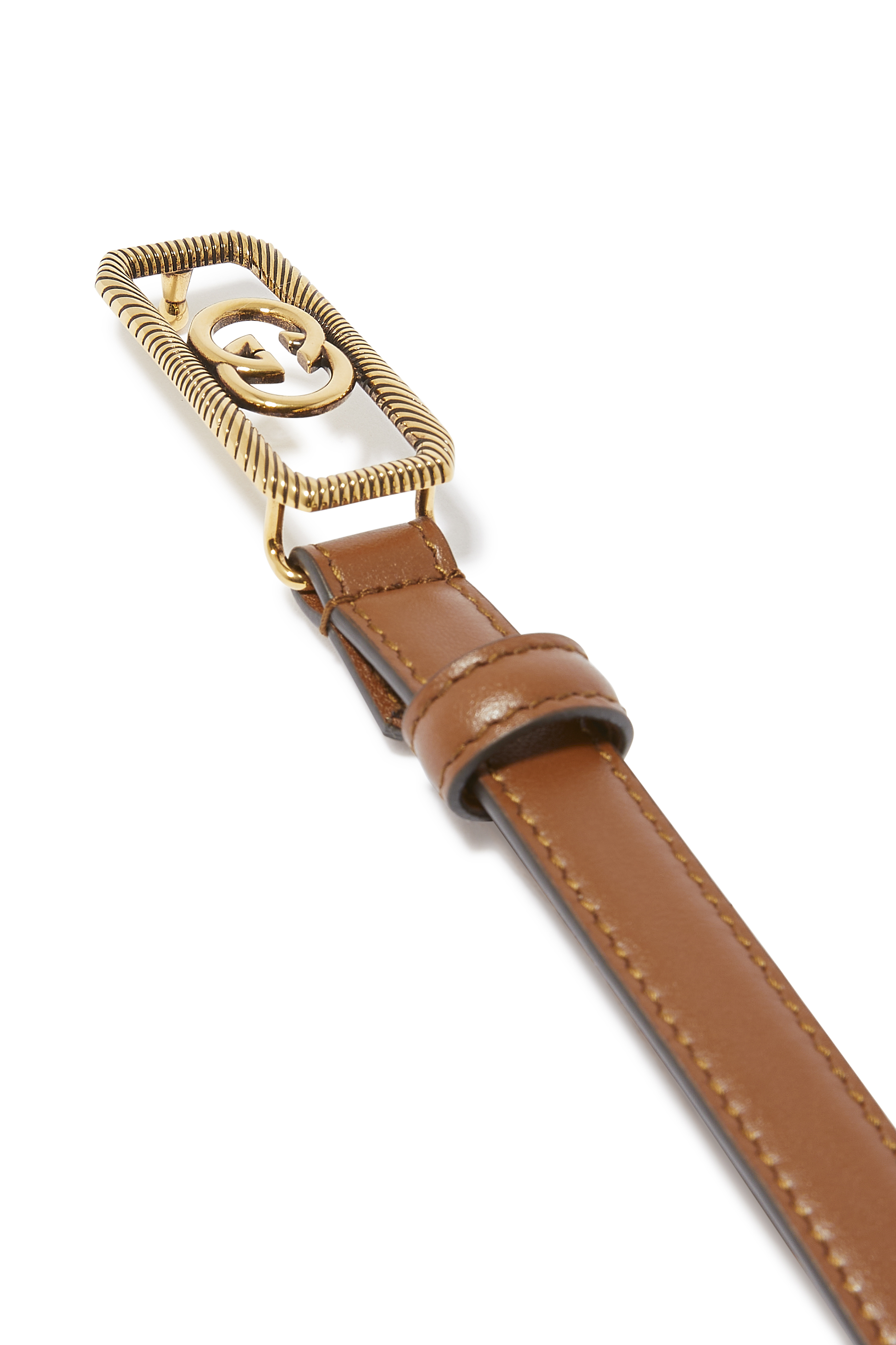 Thin Interlocking G Buckle Belt