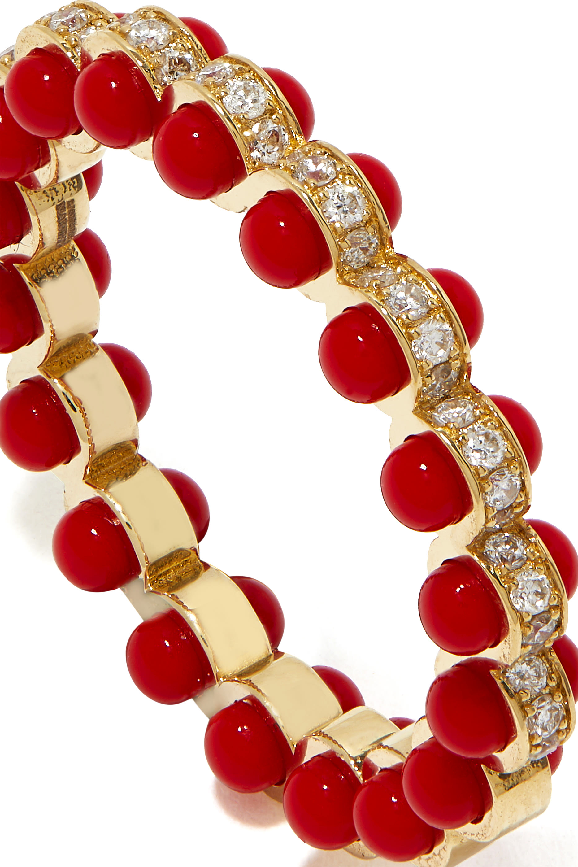 The Rubidium Ring, 18k Yellow Gold with Diamonds