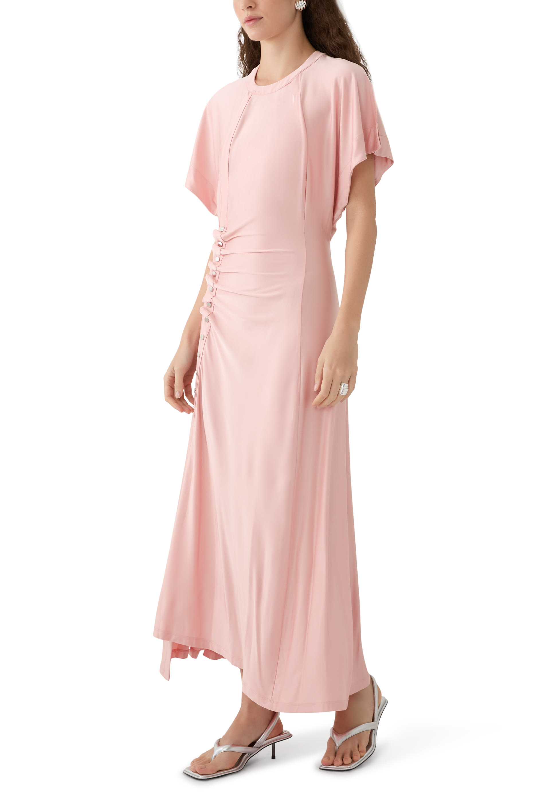 Button Viscose Maxi Dress