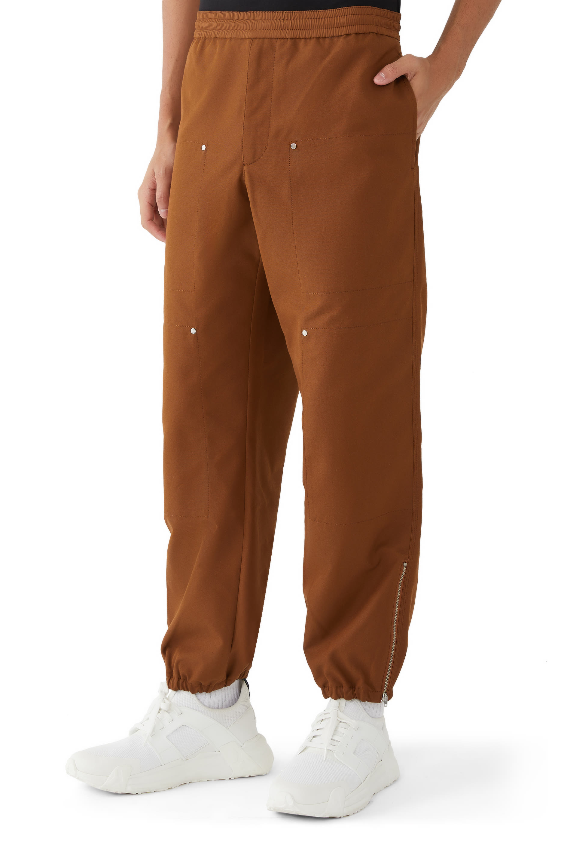 Embroidered Logo Cotton Jogging Trousers