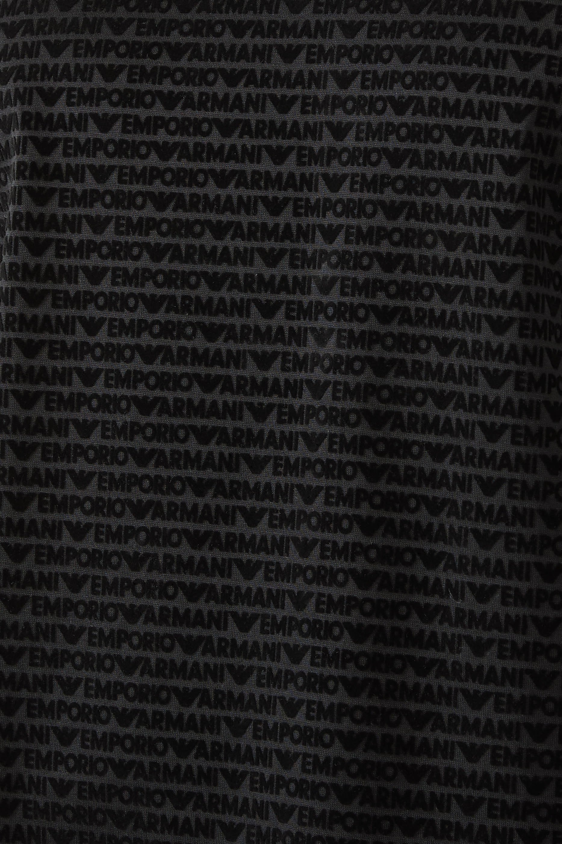 All-Over Flocked Logo Lettering T-Shirt