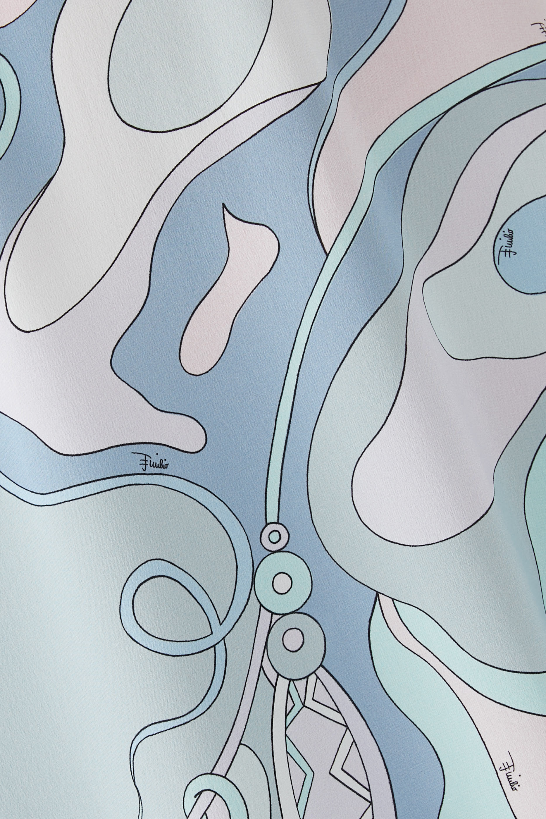 Orchidee-Print Silk Kaftan