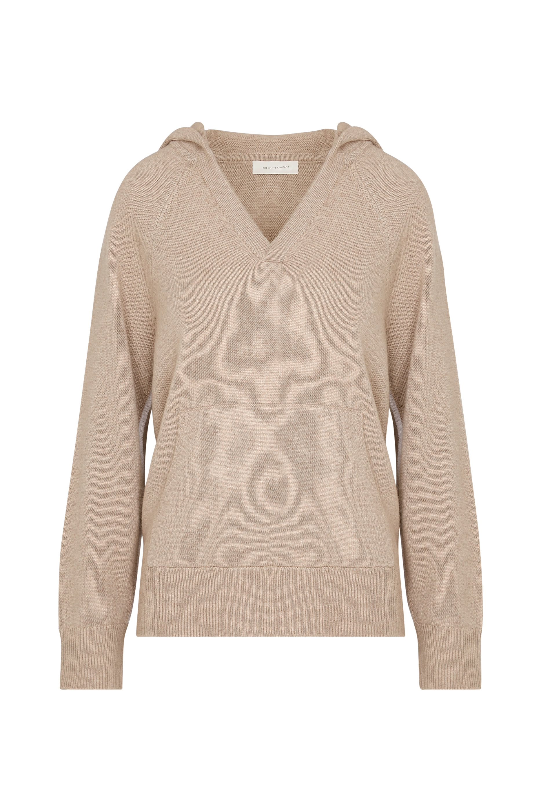 Stripe Detail Hoodie with Cashmere