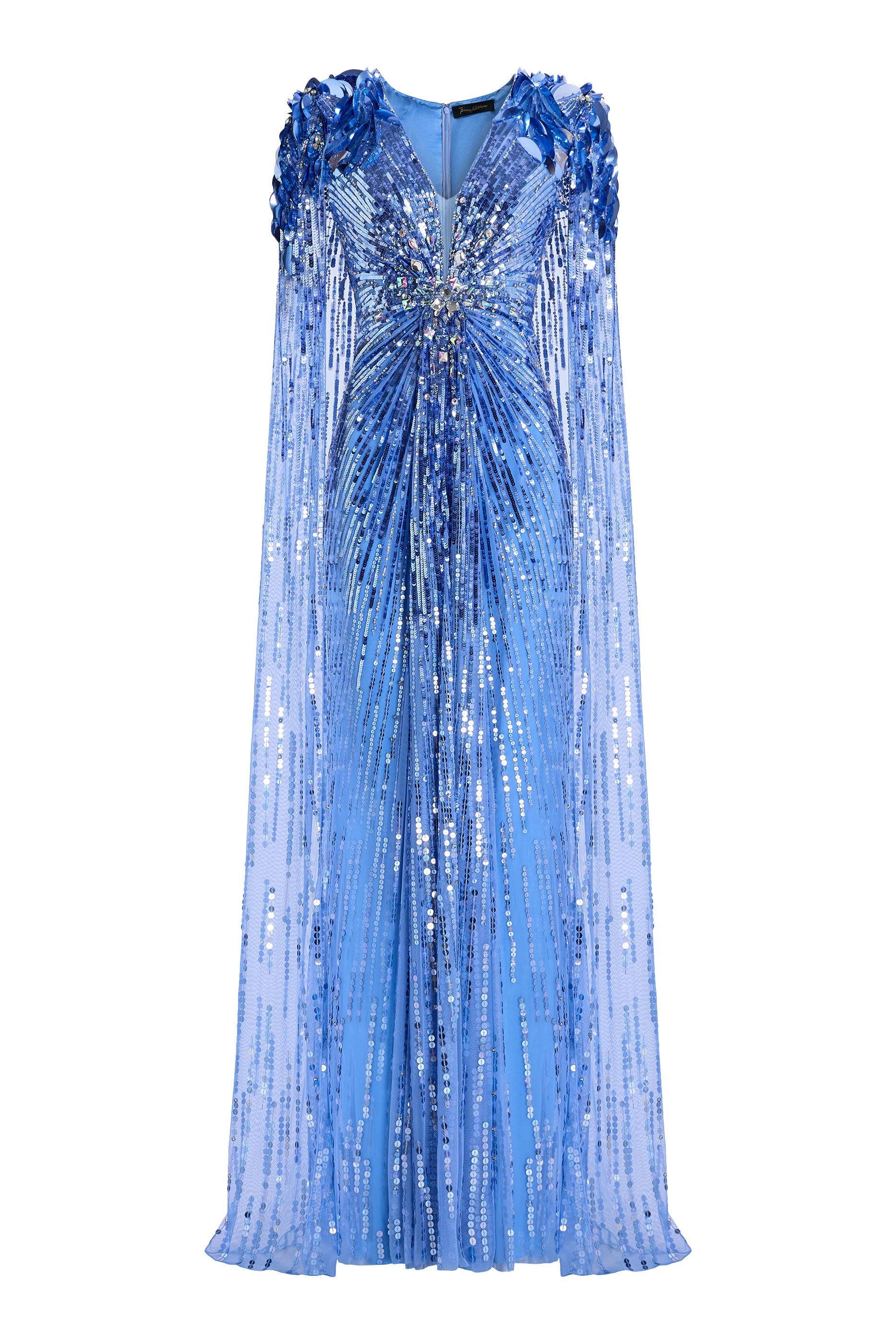 Goldfinger Two-Tone Cape Gown