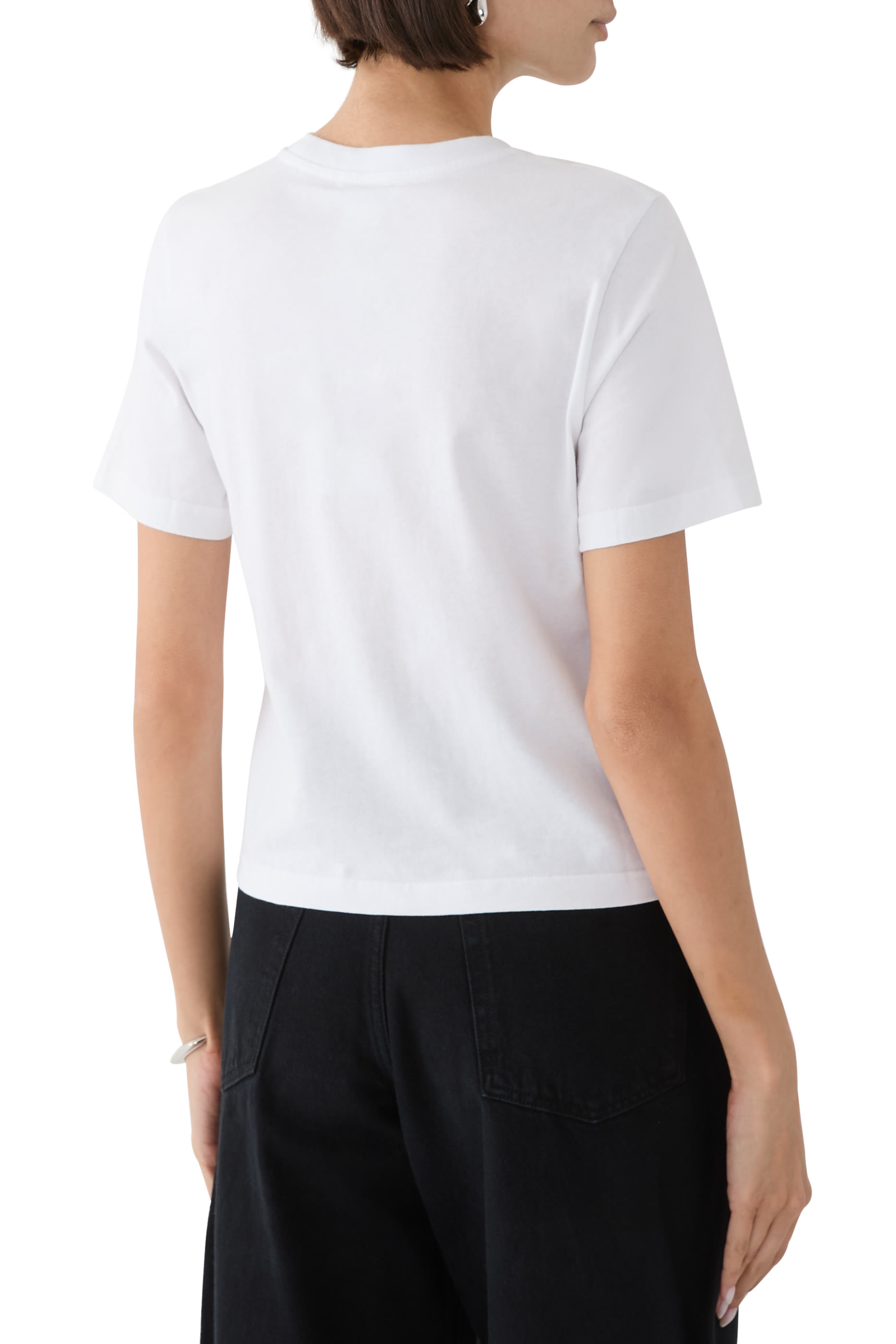 Anchor Logo Crop Panelled T-Shirt