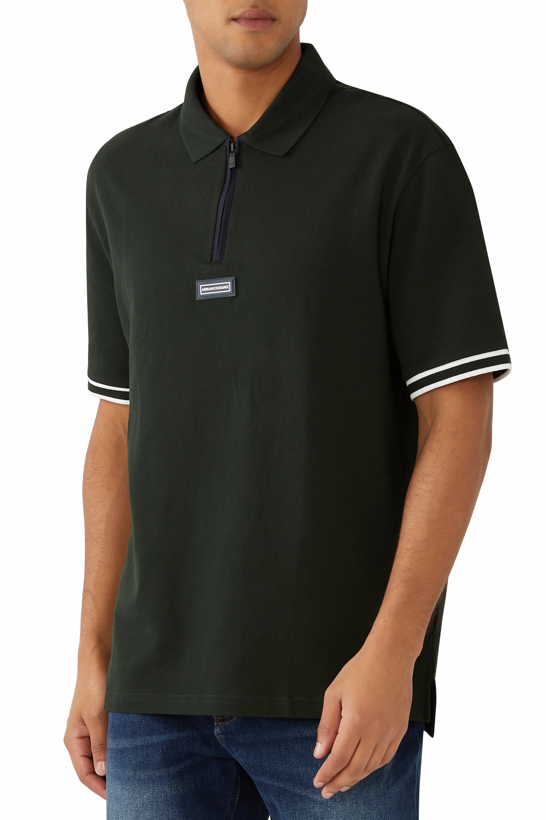 Regular Fit Polo with Zip