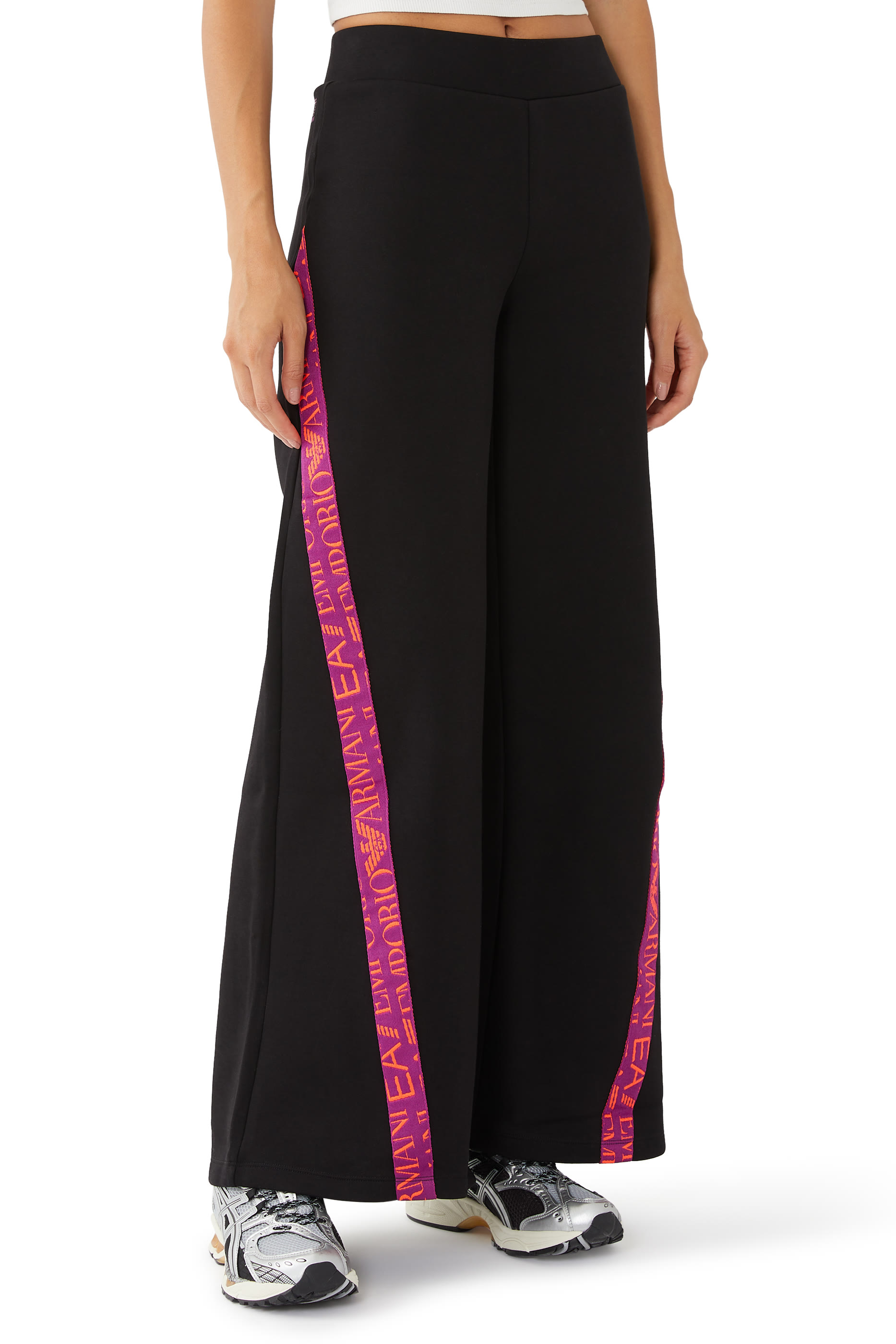 EA7 Tracksuit Tape Hoodie and Wide Leg Trousers