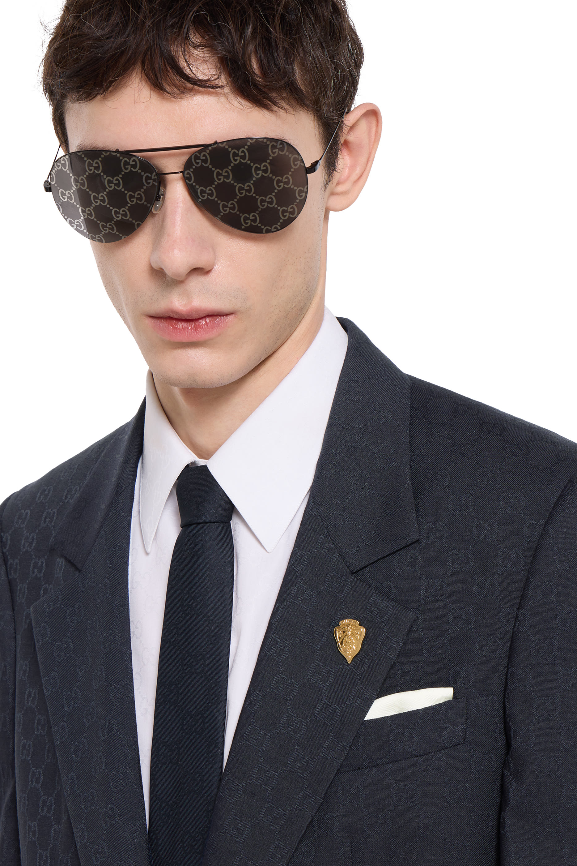 Single-Breasted GG Wool Jacket