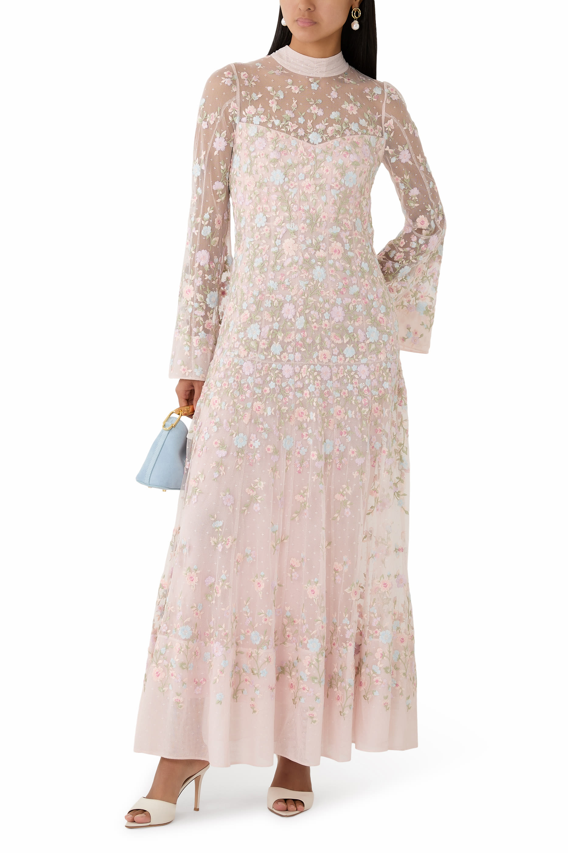 Sylvia Rose-Appliqu&eacute; Maxi Dress