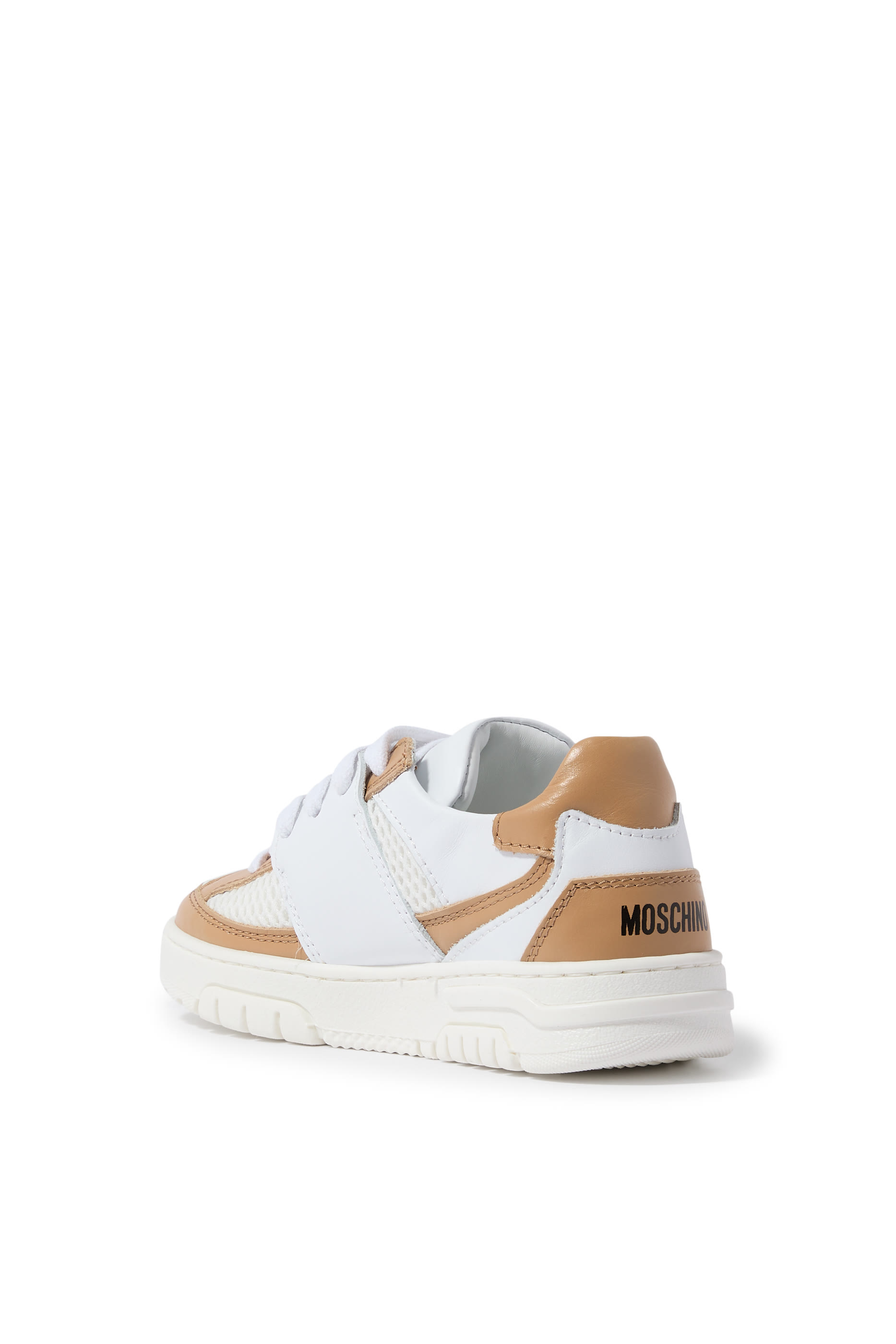Kids Logo Leather Low-Top Sneakers