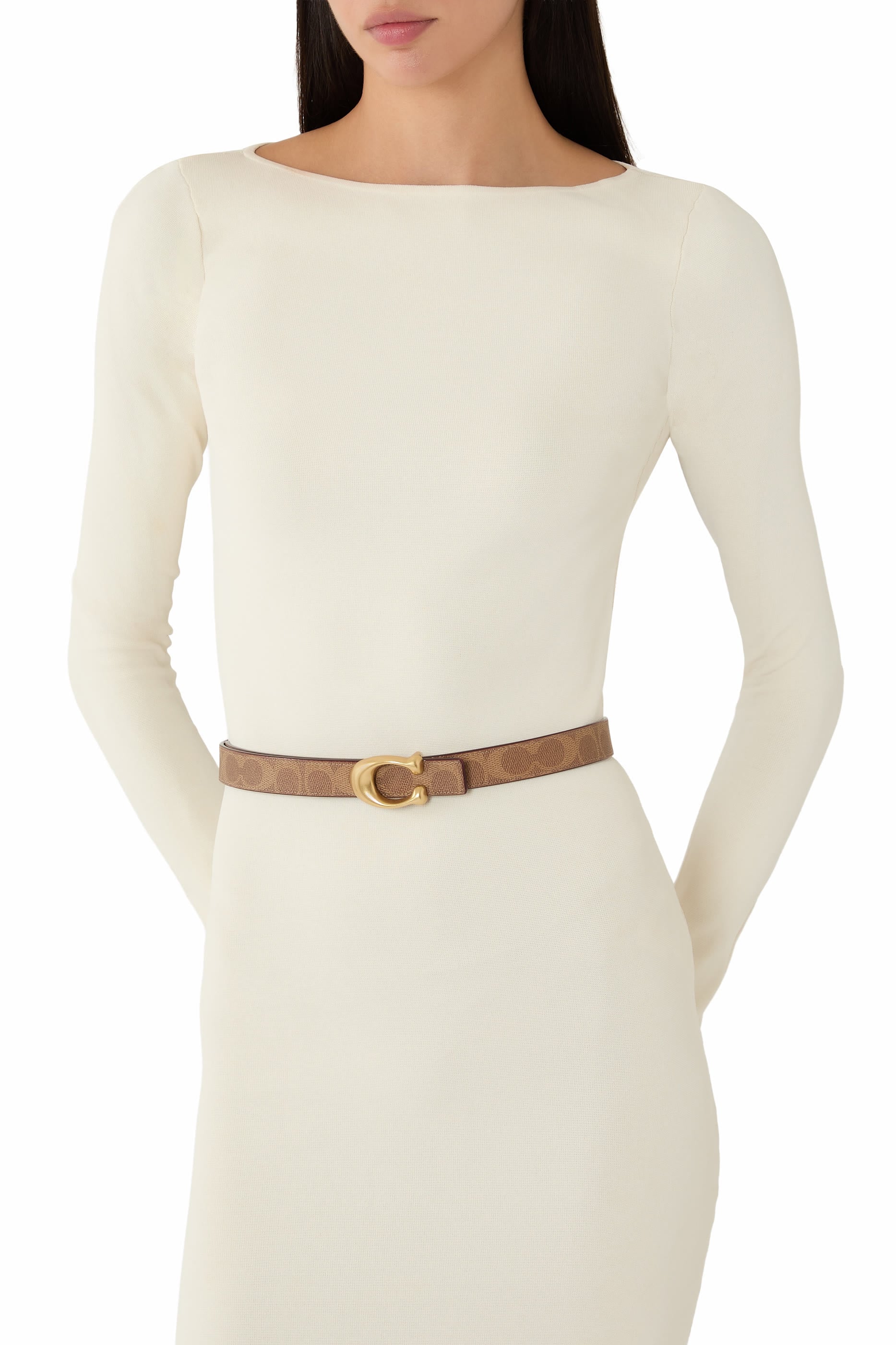 Sculpted C Buckle Reversible Belt