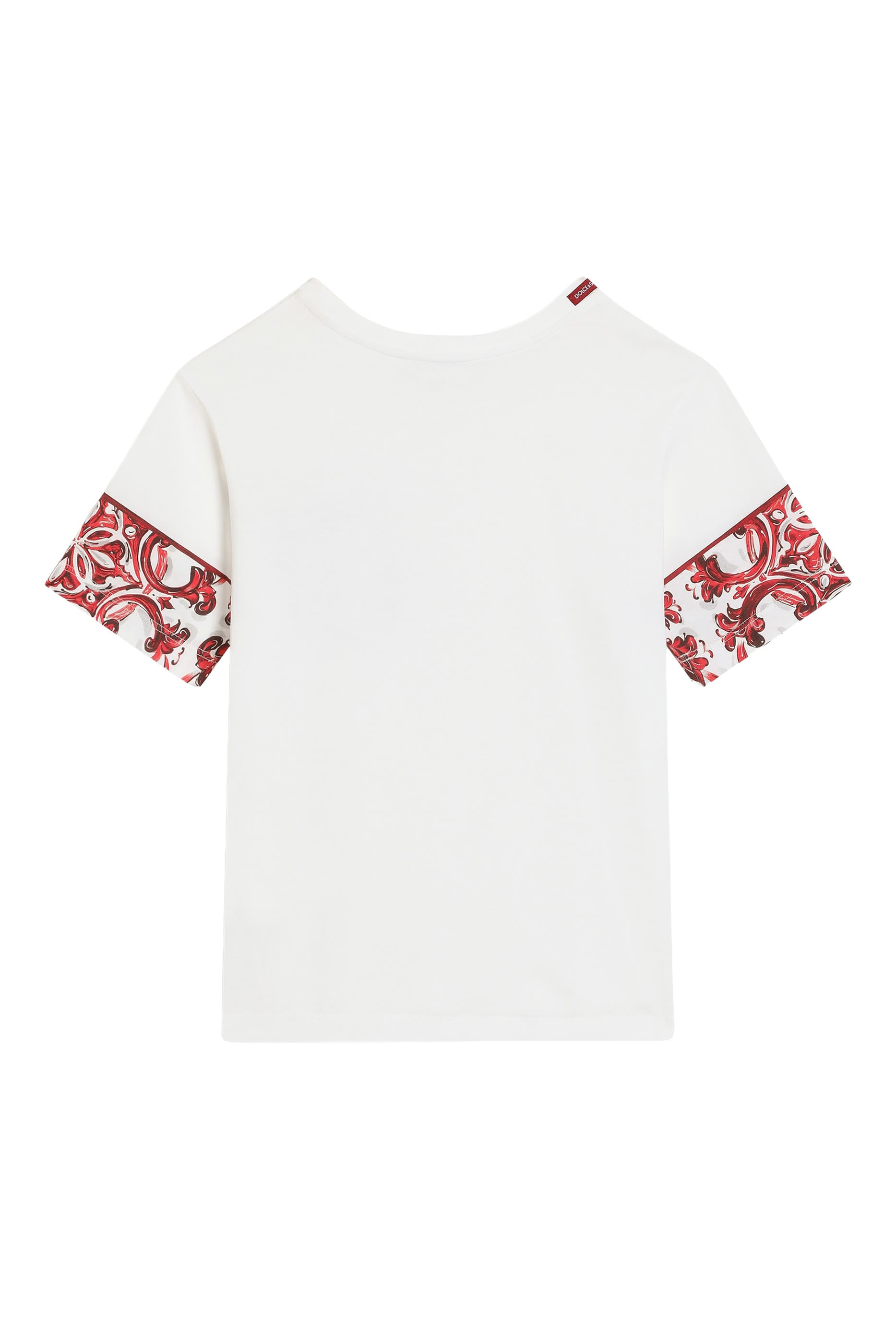Kids Majolica-Print Breast Pocket T-Shirt