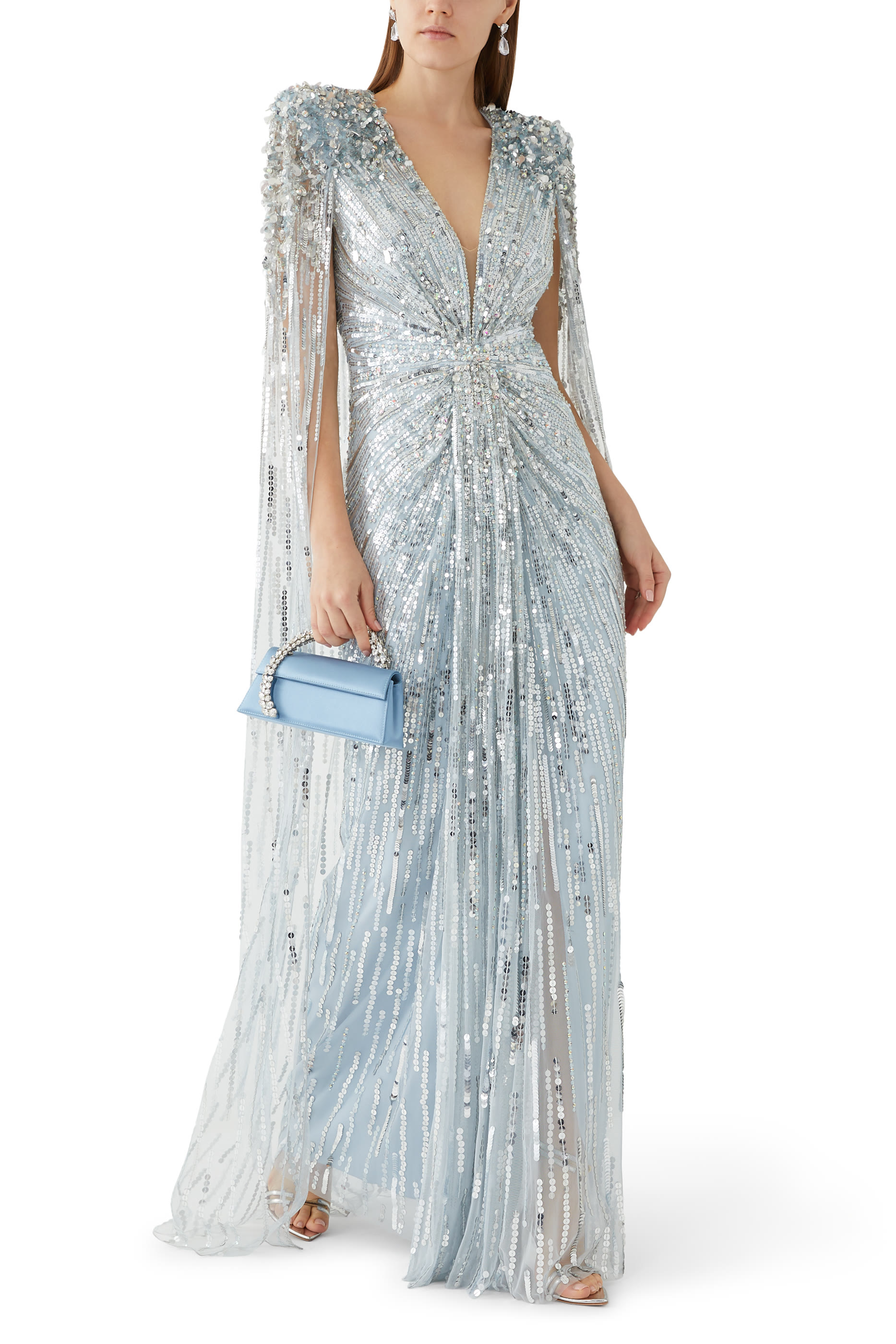 Sequin-Embellished Gown