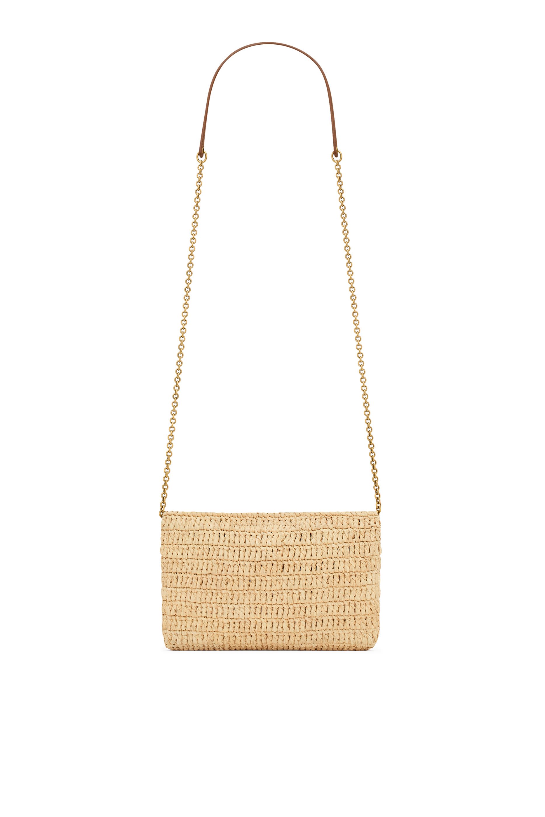 Cassandre Small Chain Pouch in Raffia