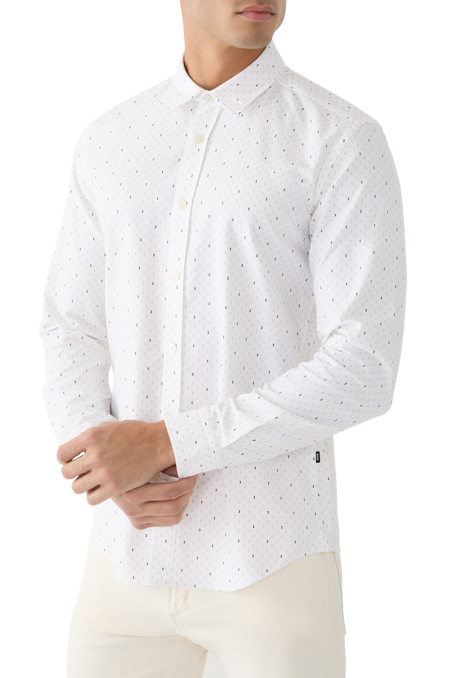 Slim-Fit Shirt in Printed Oxford Cotton