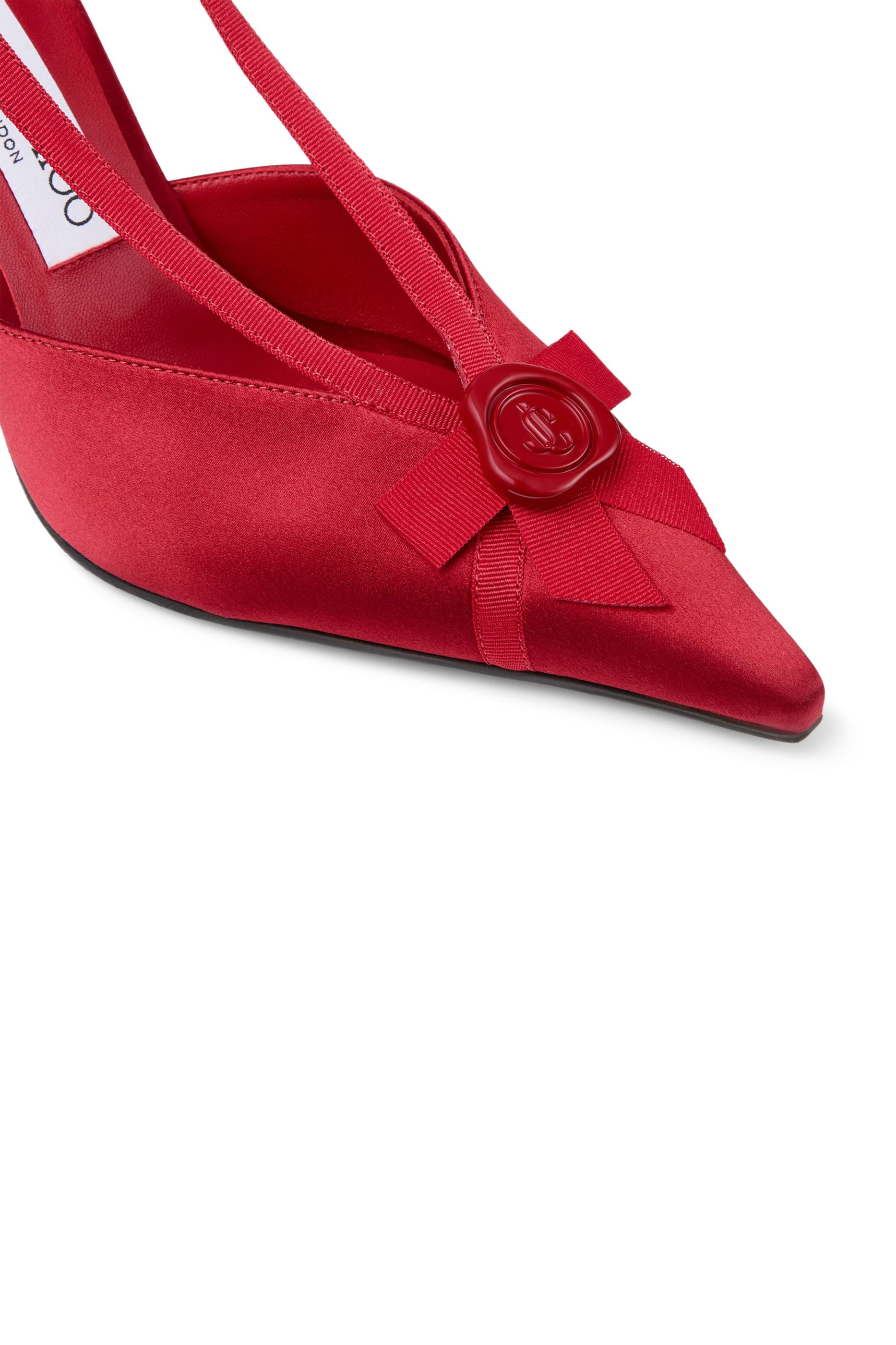 Satin And Grosgrain Slingbacks