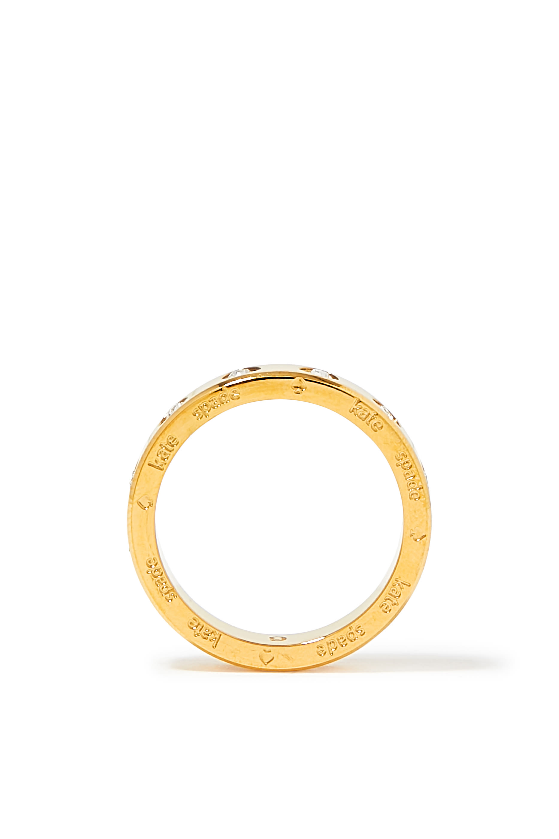 Set In Stone Ring, Stainless Steel with Cubic Zirconia & Glass Stone